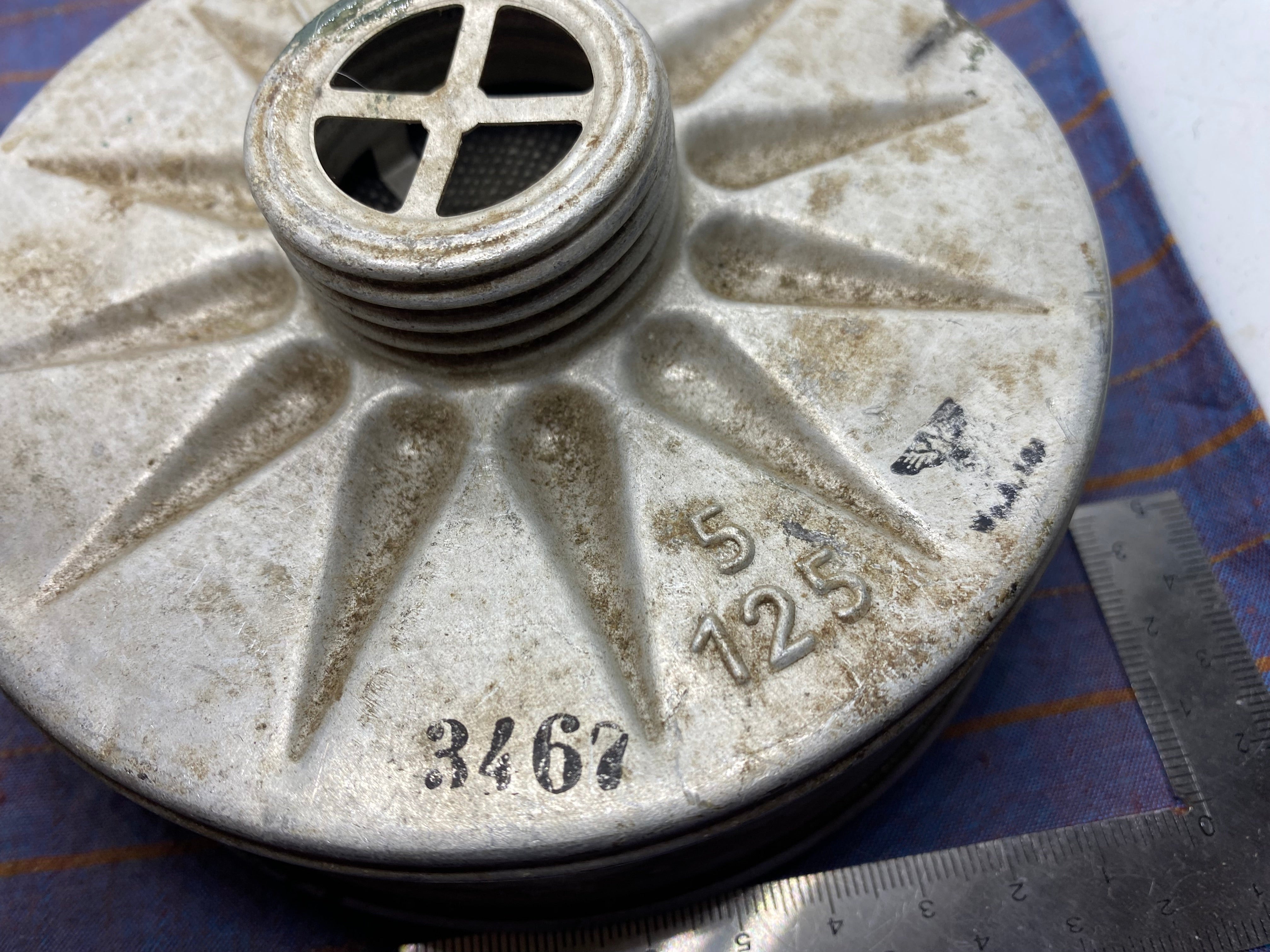 Original WW2 German Home Front Civilian Gas Mask Filter - 1938 Dated - The Militaria Shop