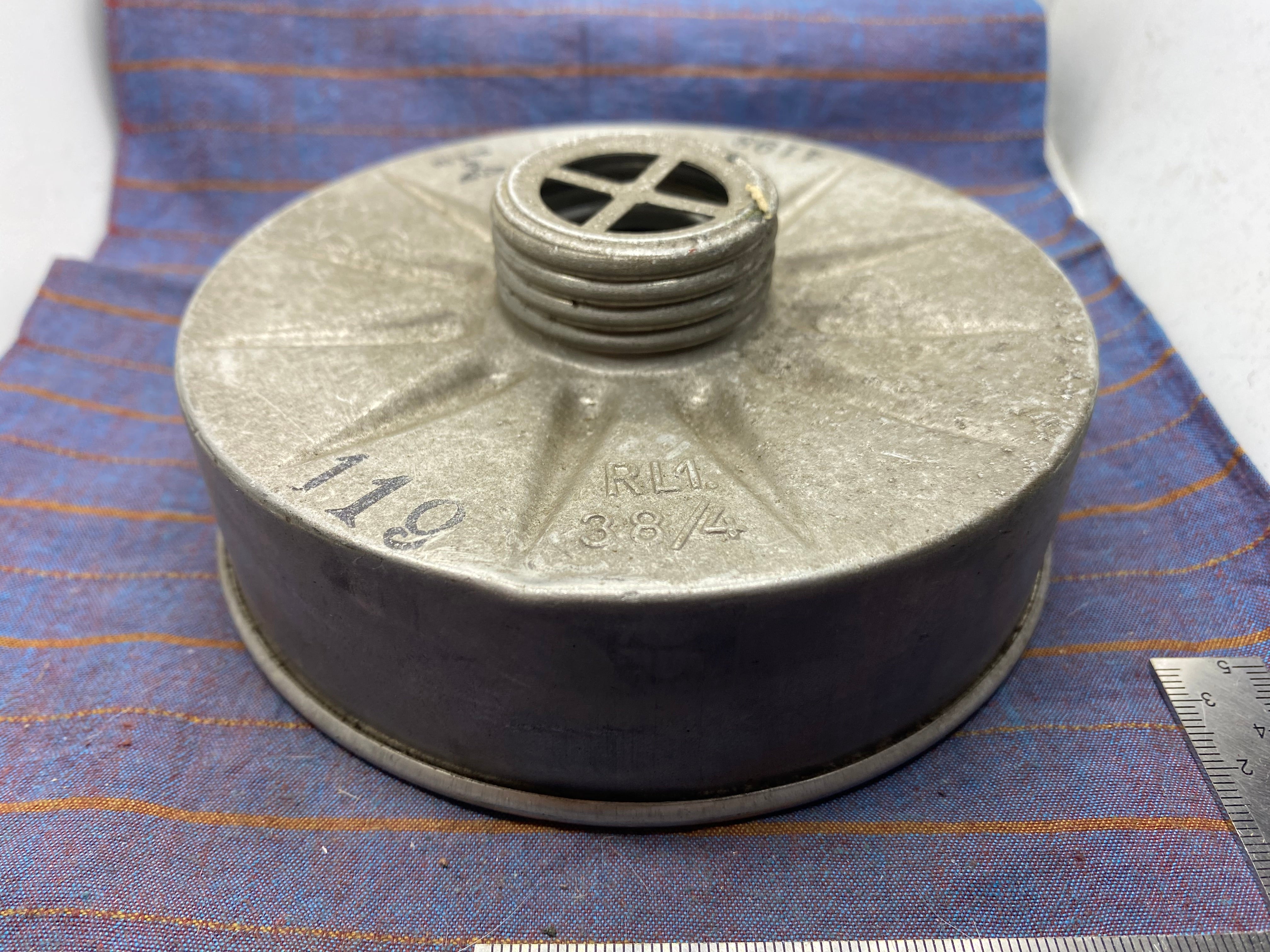 Original WW2 German Home Front Civilian Gas Mask Filter - 1938 Dated - The Militaria Shop