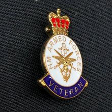 Load image into Gallery viewer, Vintage British Army HM Armed Forces Veteran Lapel Pin 
