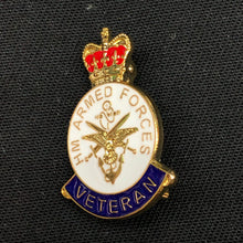 Load image into Gallery viewer, Vintage British Army HM Armed Forces Veteran Lapel Pin 
