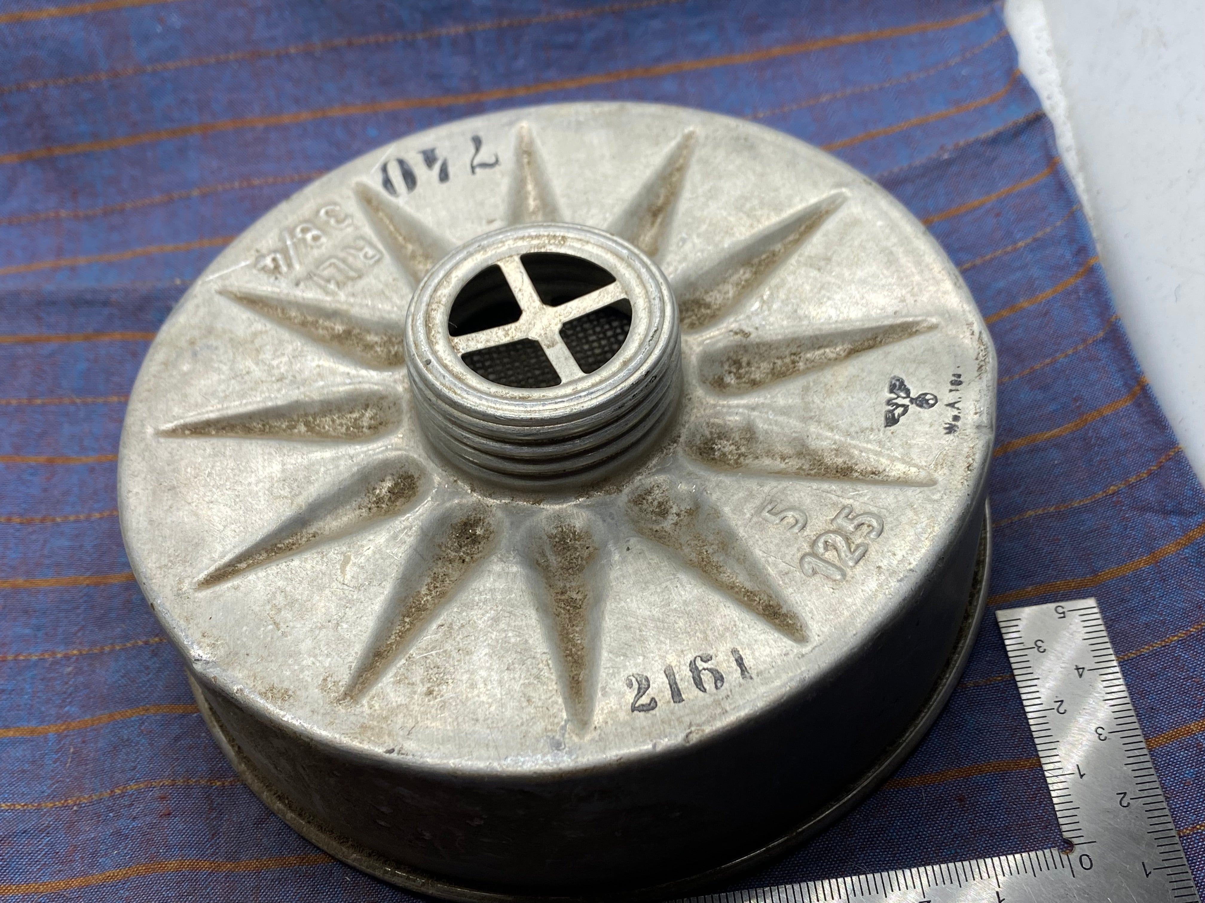 Original WW2 German Home Front Civilian Gas Mask Filter - 1938 Dated - The Militaria Shop