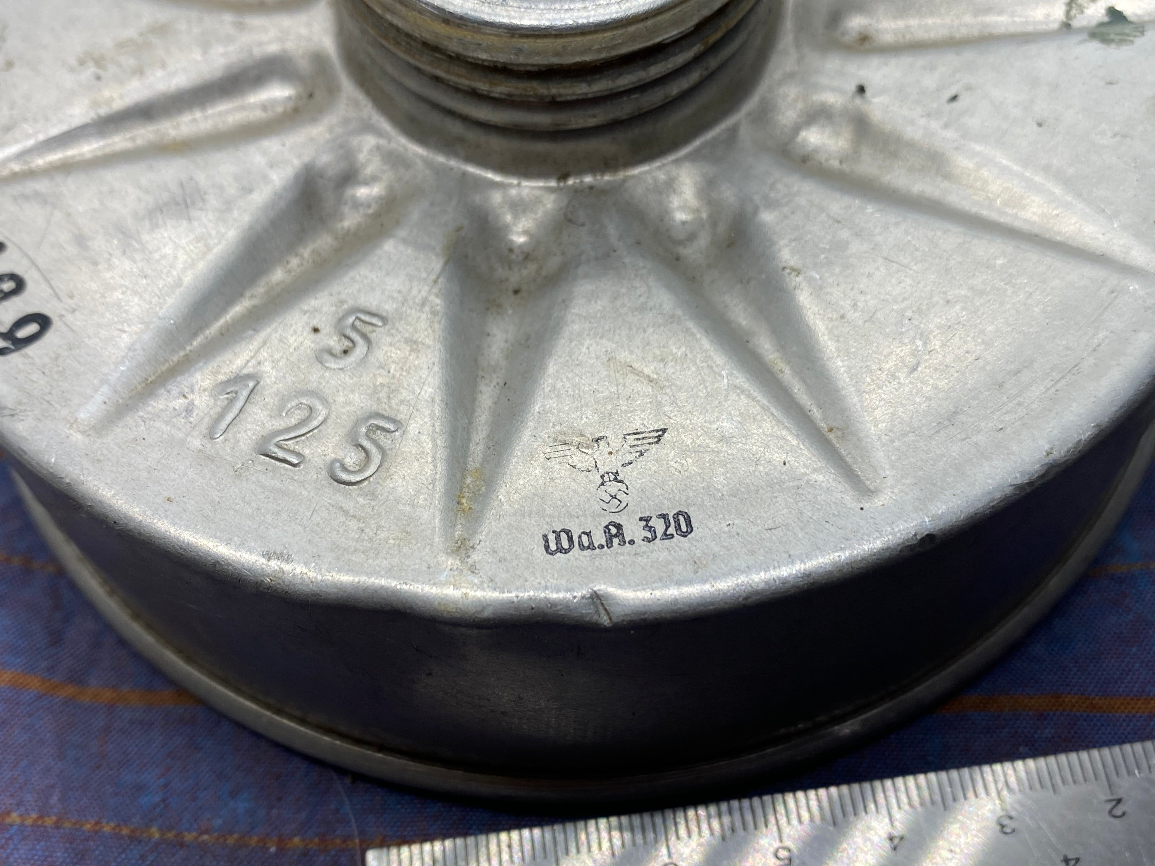 Original WW2 German Home Front Civilian Gas Mask Filter - 1938 Dated - The Militaria Shop