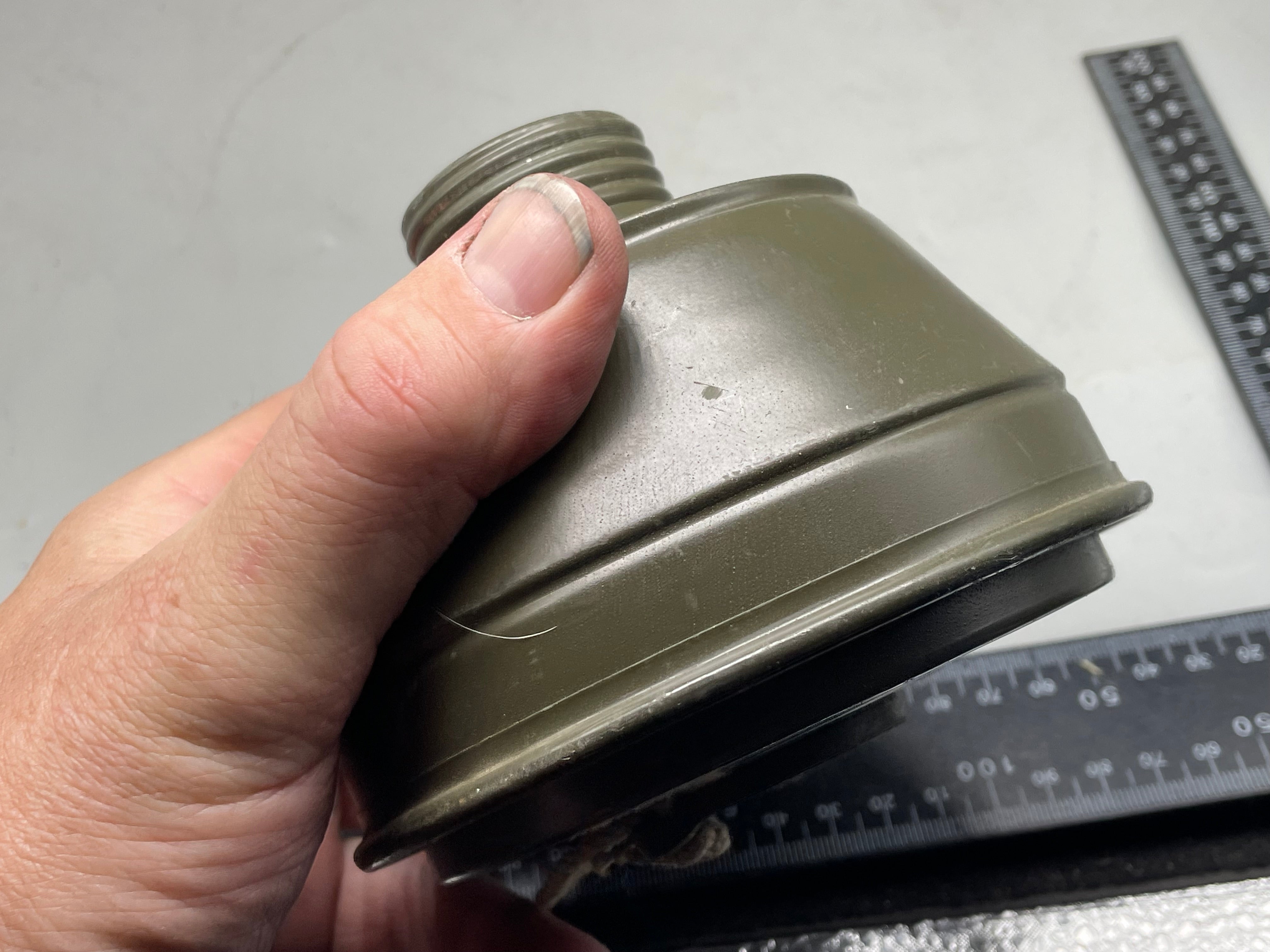 Original Vintage Dutch Model K Gas Mask Filter - The Militaria Shop