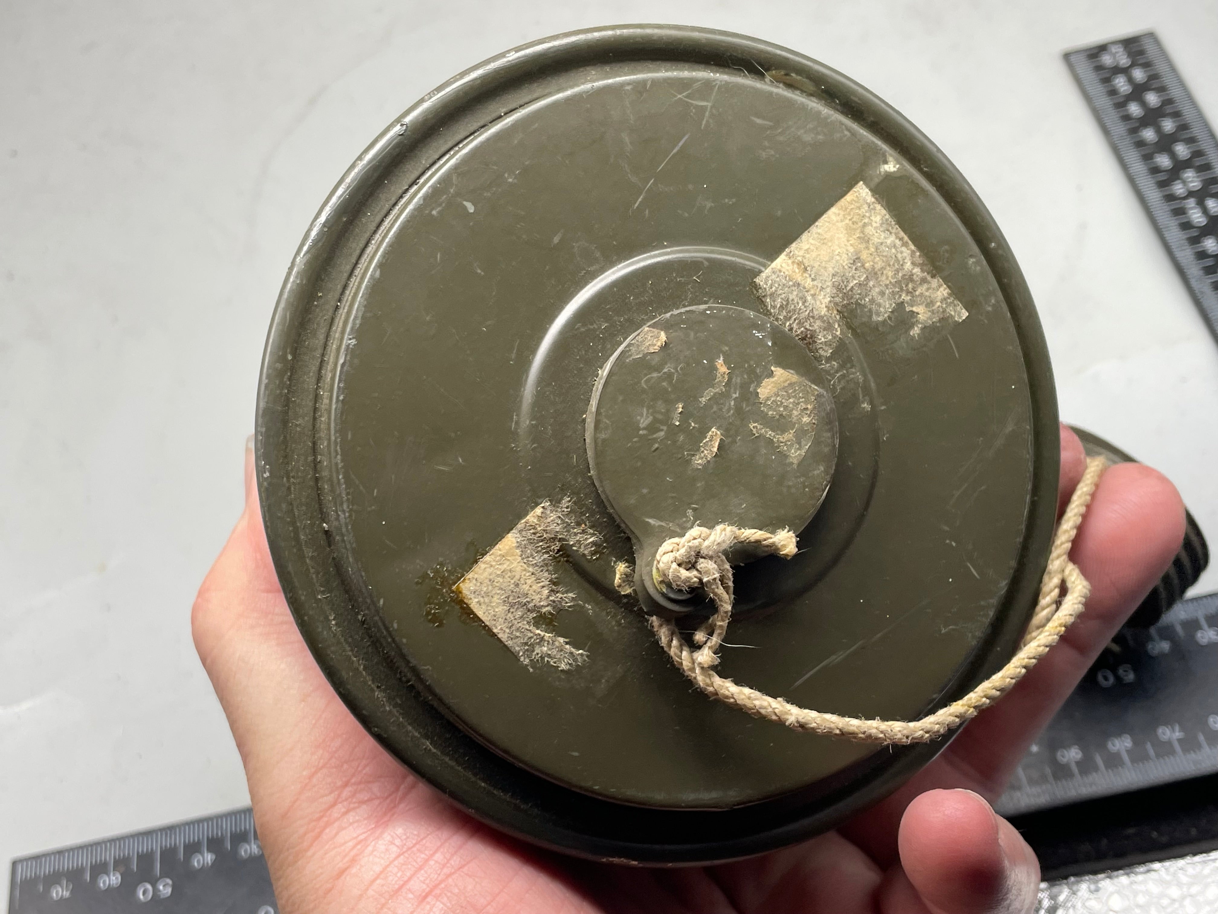 Original Vintage Dutch Model K Gas Mask Filter - The Militaria Shop