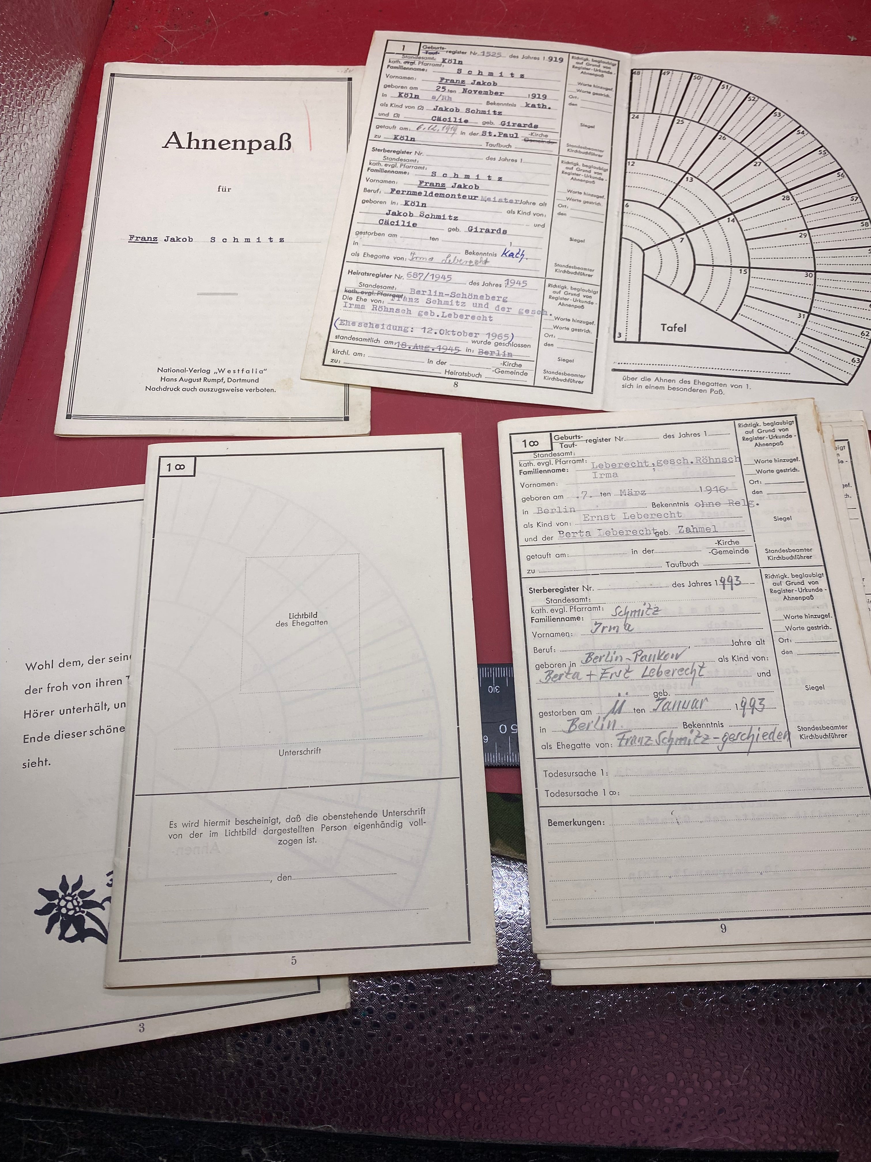 WW2 German Family Annepass - a highly detailed set of documents spanning many years. - The Militaria Shop