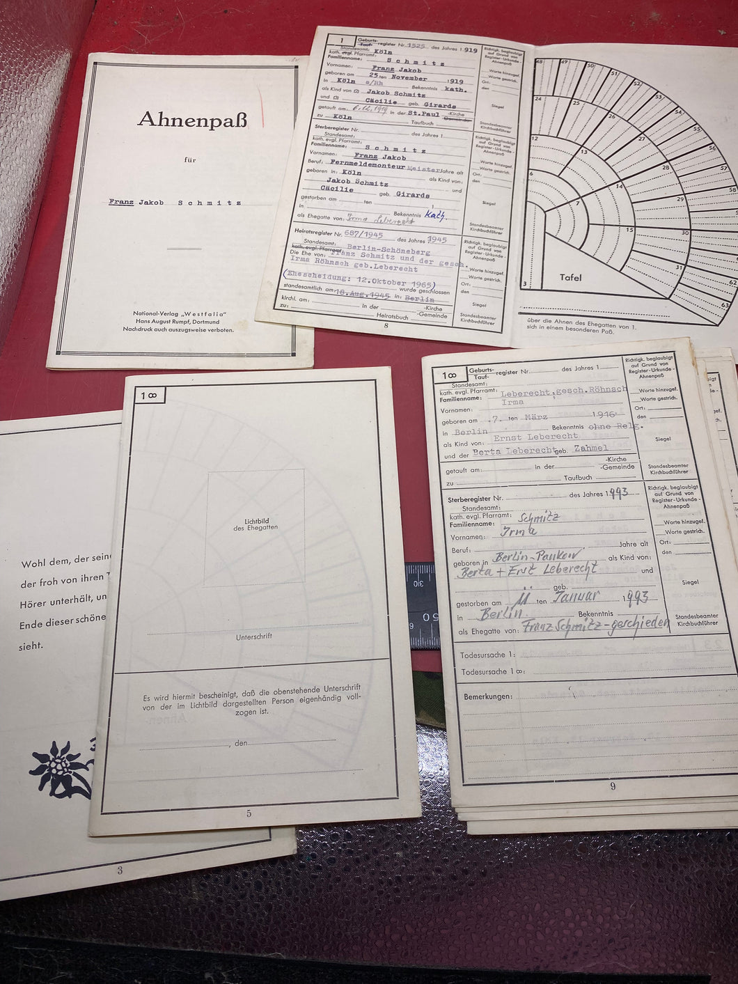 WW2 German Family Annepass - a highly detailed set of documents spanning many years.