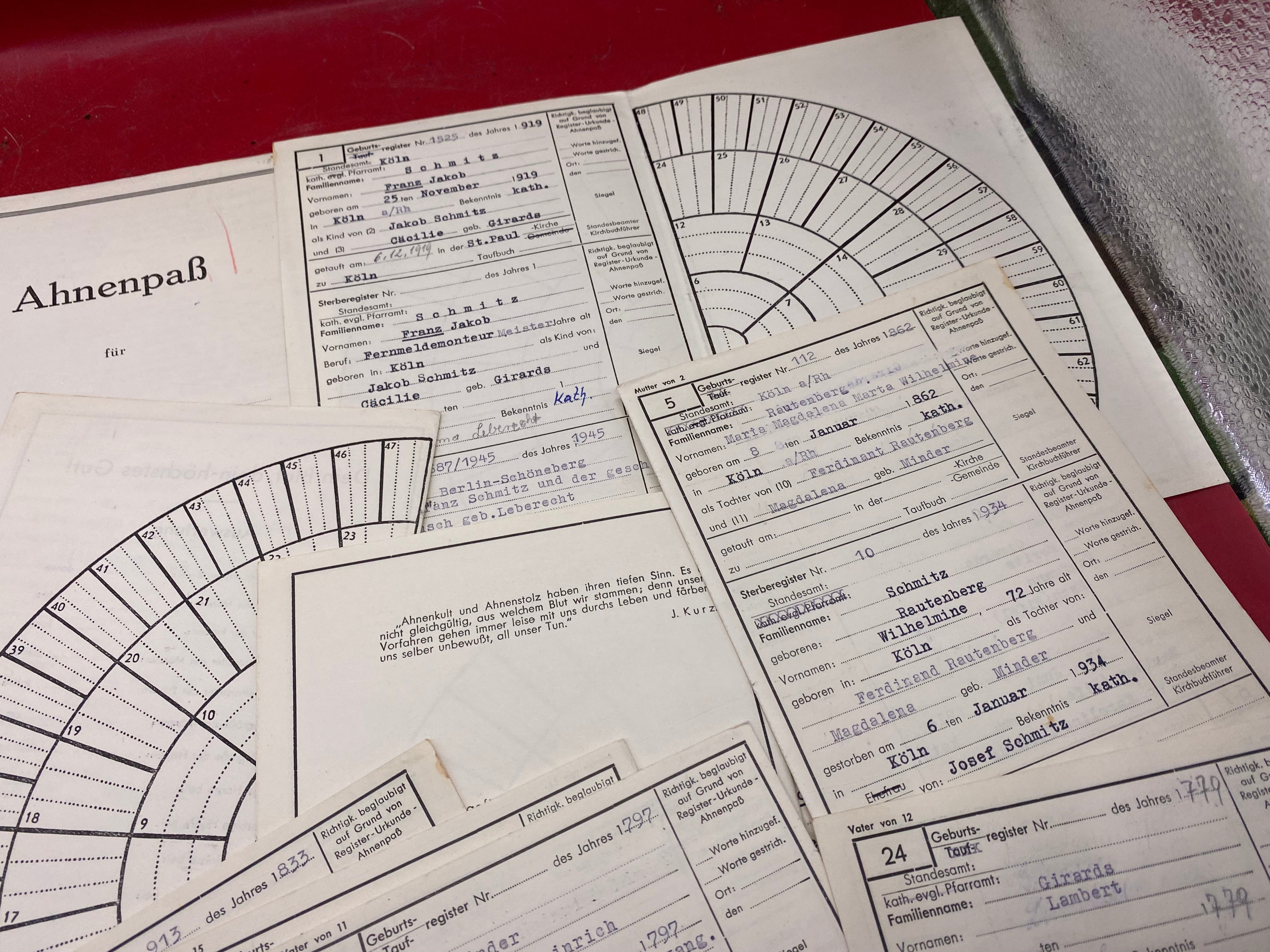 WW2 German Family Annepass - a highly detailed set of documents spanning many years. - The Militaria Shop