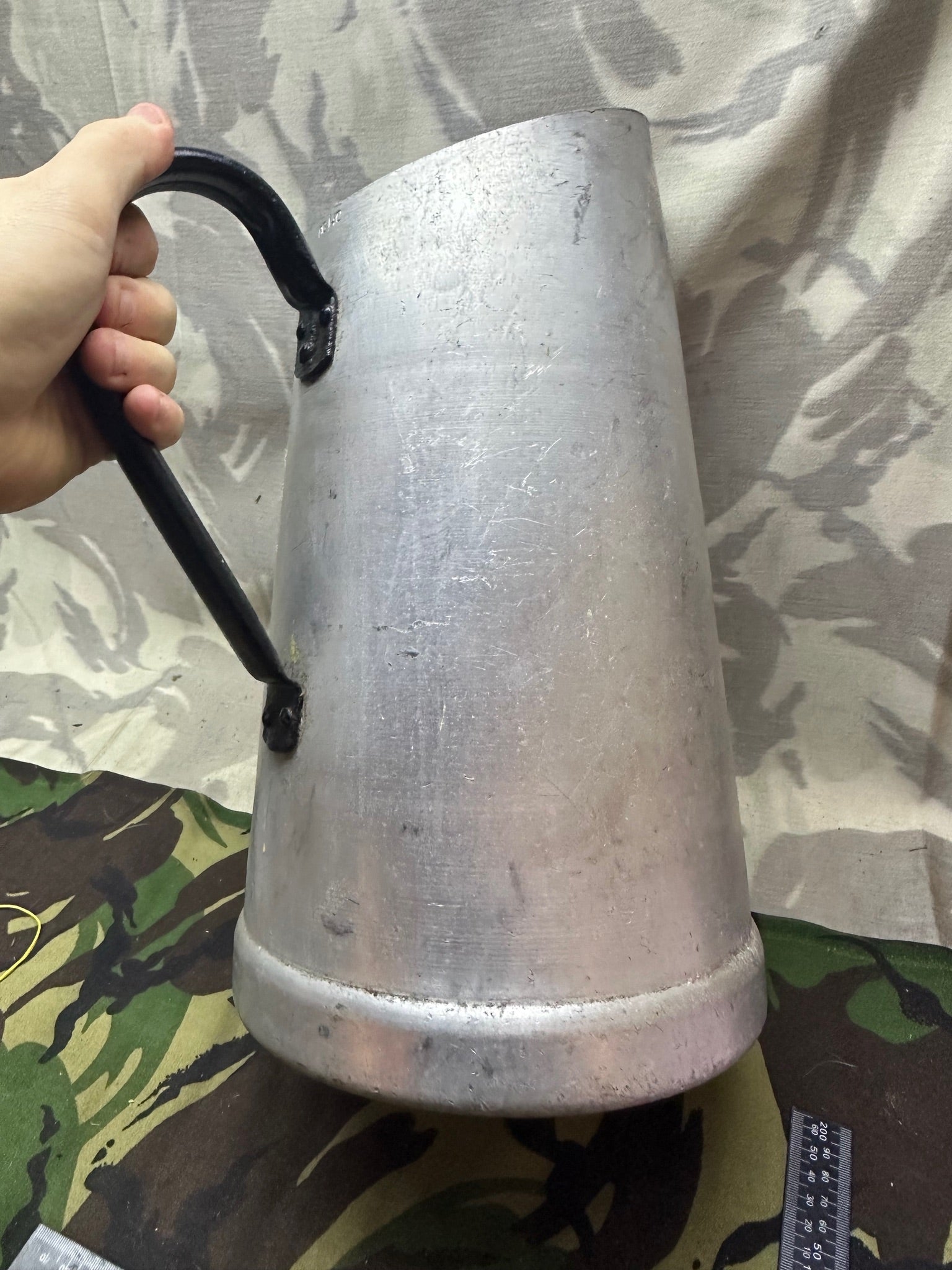 Original WW2 German Luftwaffe F.L.U.V Alloy Water Jug 1940 Dated - The Militaria Shop