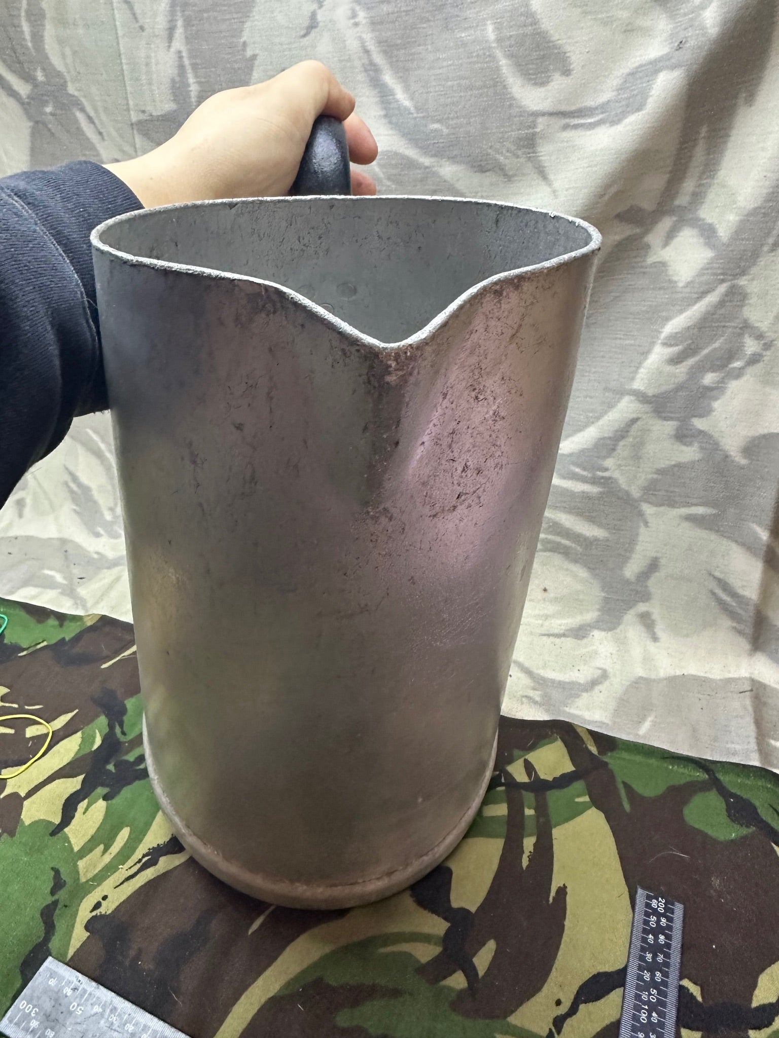 Original WW2 German Luftwaffe F.L.U.V Alloy Water Jug 1940 Dated - The Militaria Shop