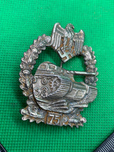 Load image into Gallery viewer, WW2 German Army Panzer Assault 75 Panzer Assault Badge / Award Reproduction

