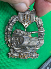 Load image into Gallery viewer, WW2 German Army Panzer Assault 75 Panzer Assault Badge / Award Reproduction
