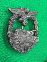 Load image into Gallery viewer, WW2 German Luftwaffe Tank Destroyer 50 Badge / Award Reproduction
