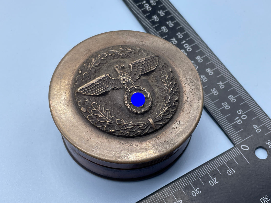 WW2 German Army Ink Pot / Snuff Box / Desk Ornament