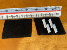 Load image into Gallery viewer, Reproduction Pair of WW2 German SS Collar Badges
