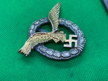 Load image into Gallery viewer, WW2 German Luftwaffe Pilot / Observer Badge / Award Reproduction
