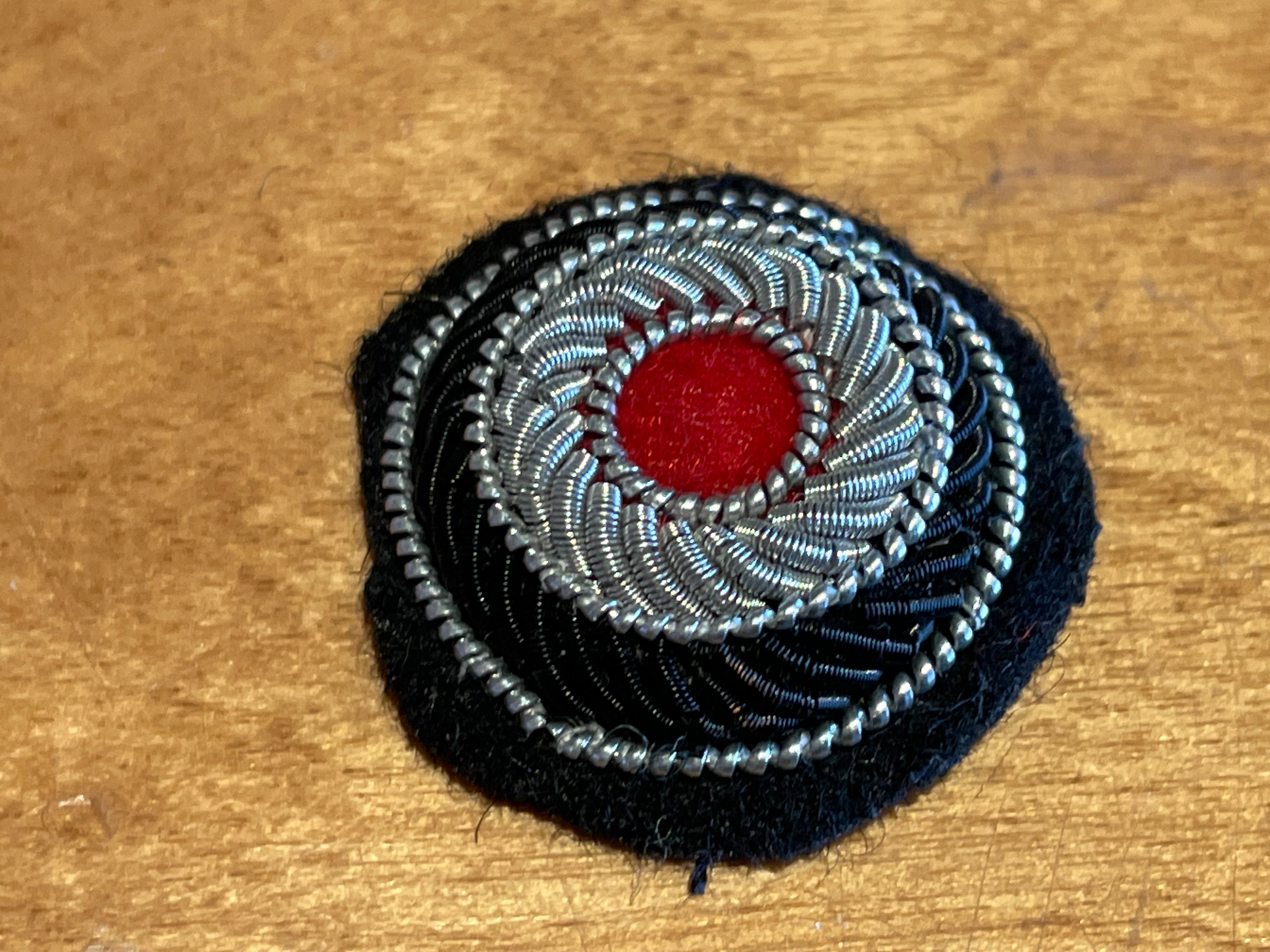 Reproduction WW2 German Army Panzer Officer's Cap Roundel - The Militaria Shop