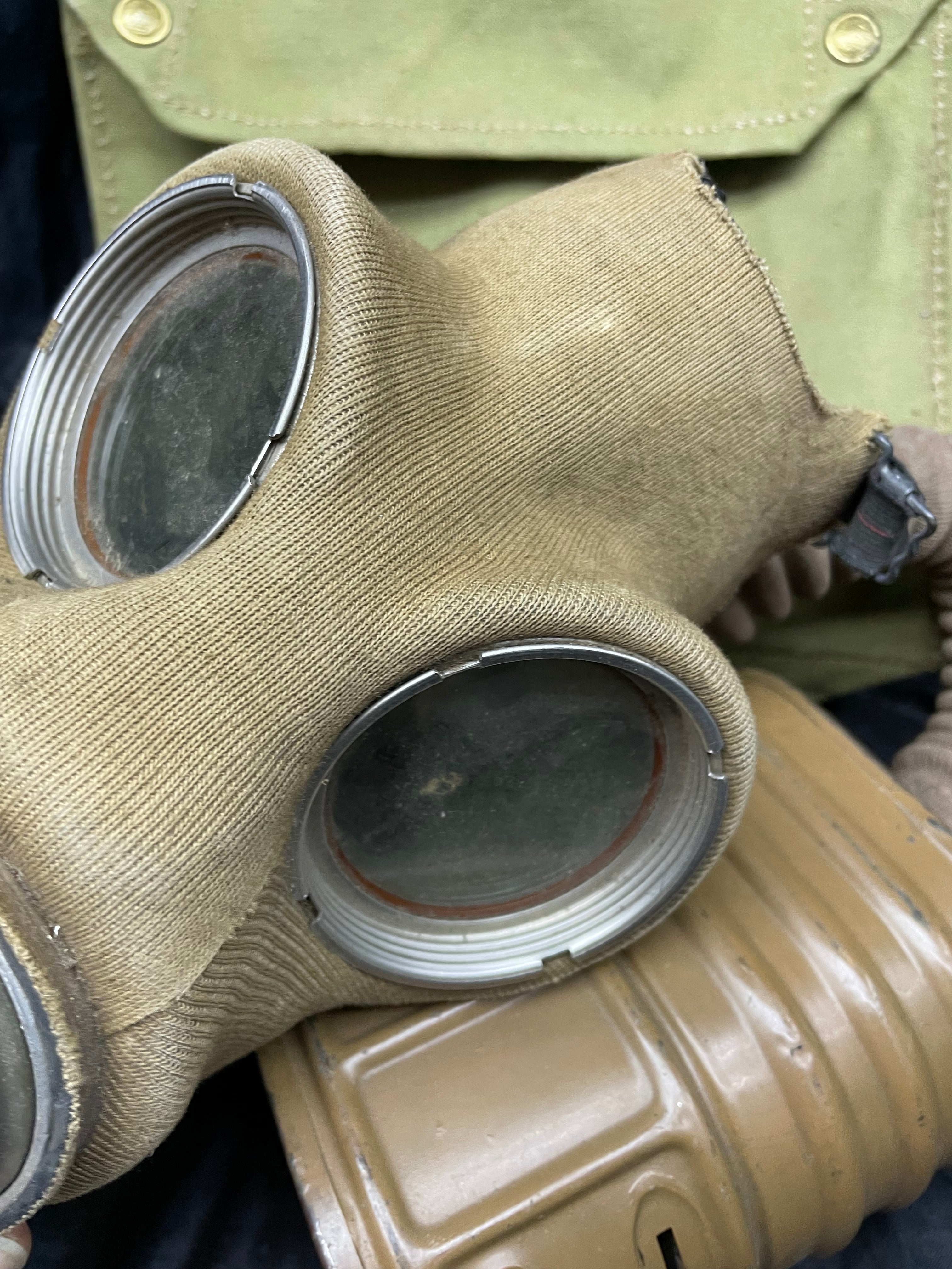 Original WW2 British Army Long-Hose Gas Mask with Bag - The Militaria Shop