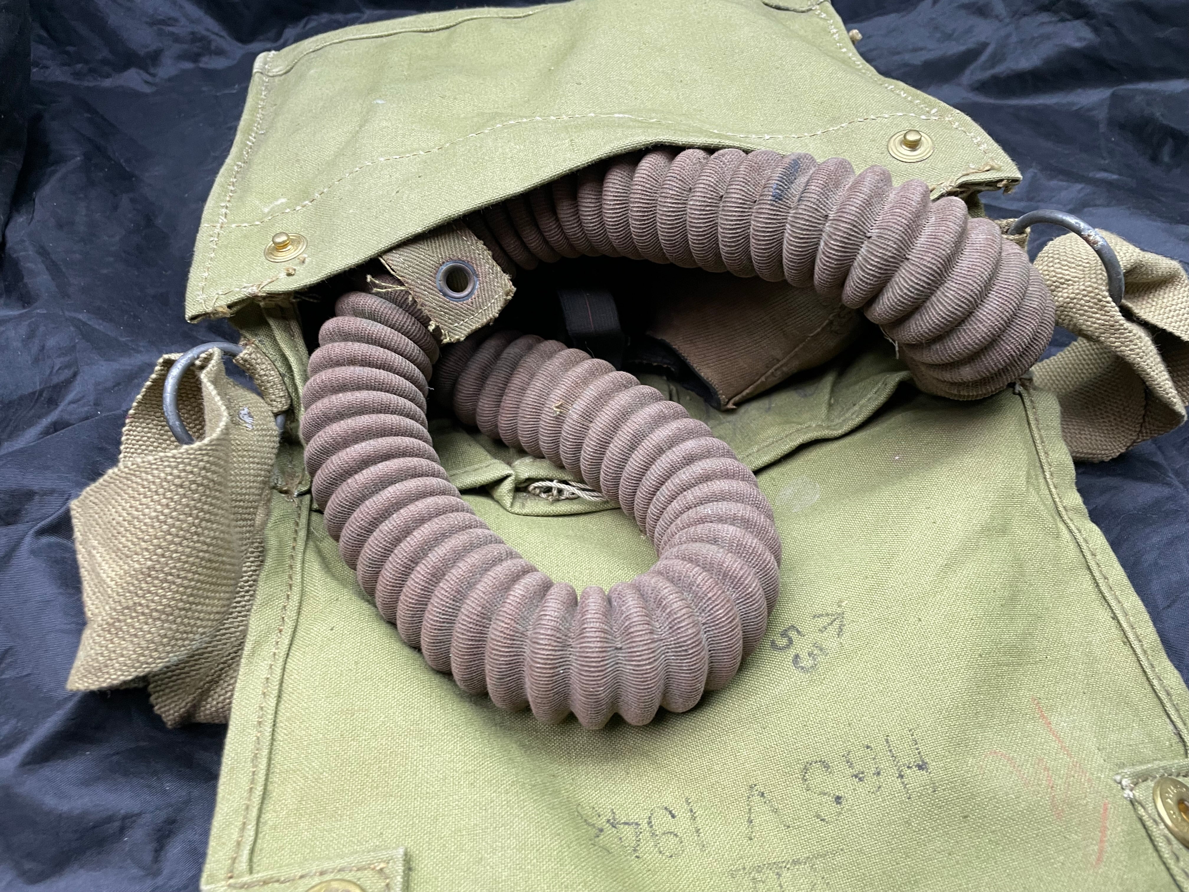 Original WW2 British Army Long-Hose Gas Mask with Bag - The Militaria Shop