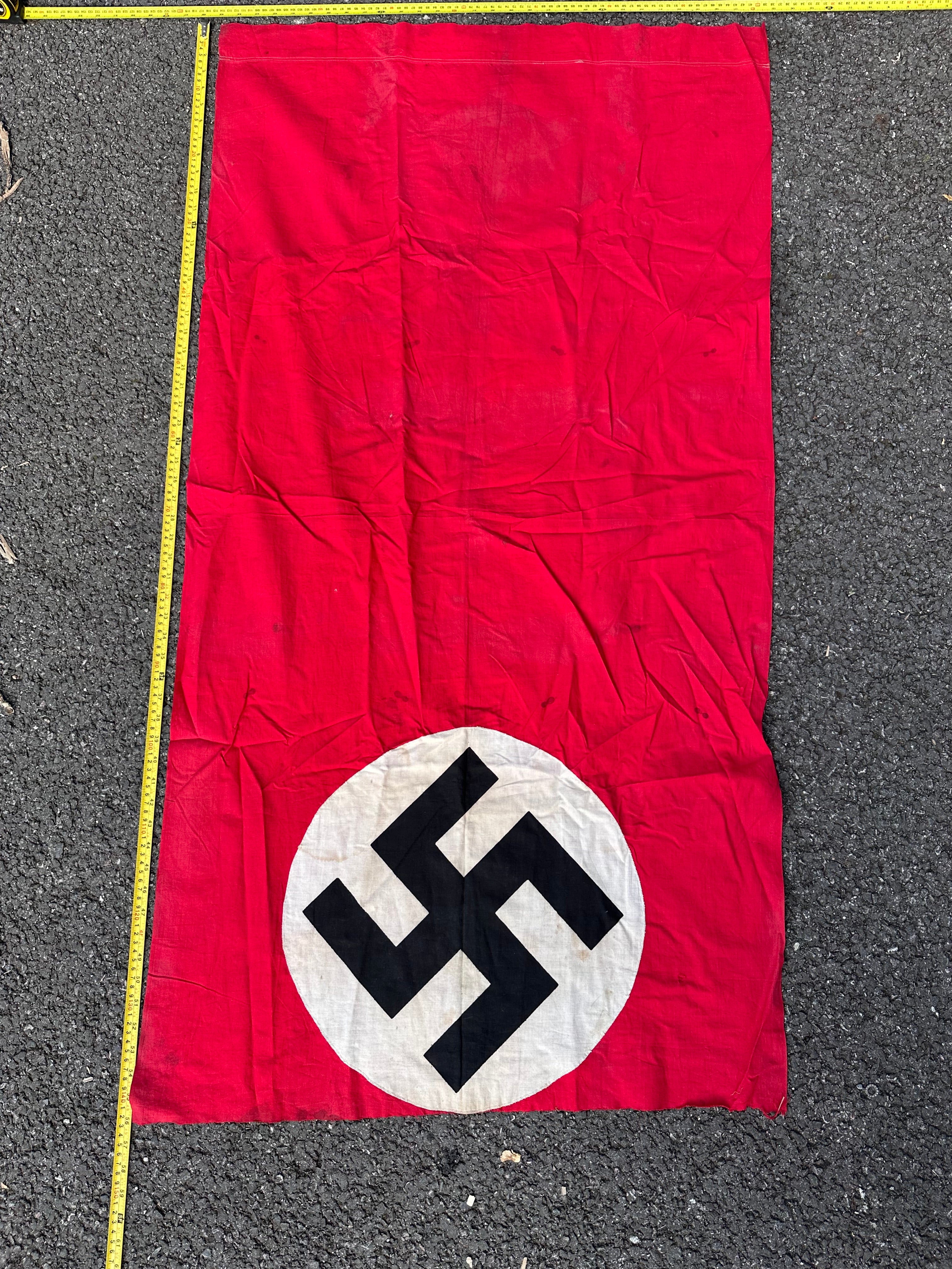 Original WW2 German Army Building Flag Banner - Veteran Bring Back - The Militaria Shop