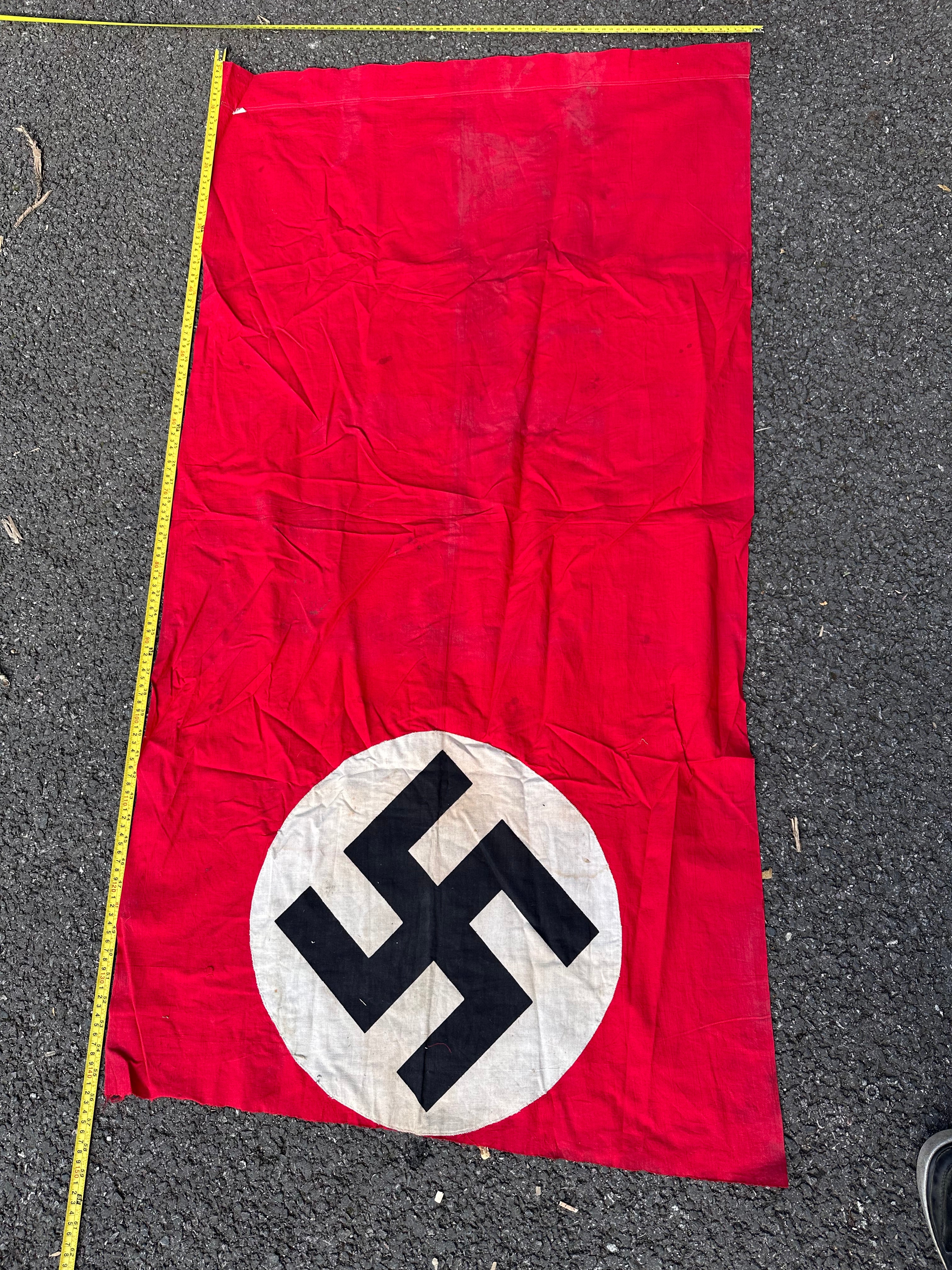 Original WW2 German Army Building Flag Banner - Veteran Bring Back - The Militaria Shop
