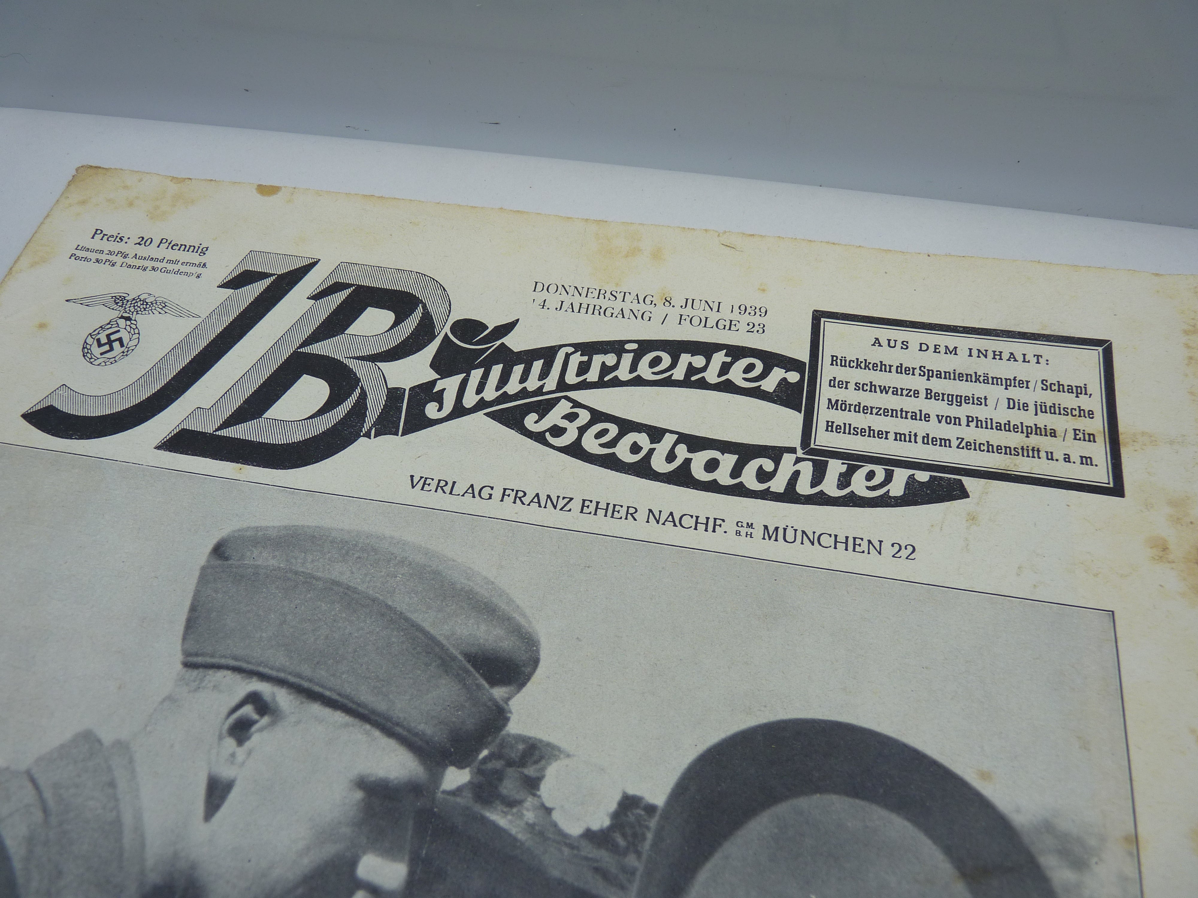 JB Juustrierter Beobachter NSDAP Magazine Original WW2 German - 8th June 1939 - The Militaria Shop