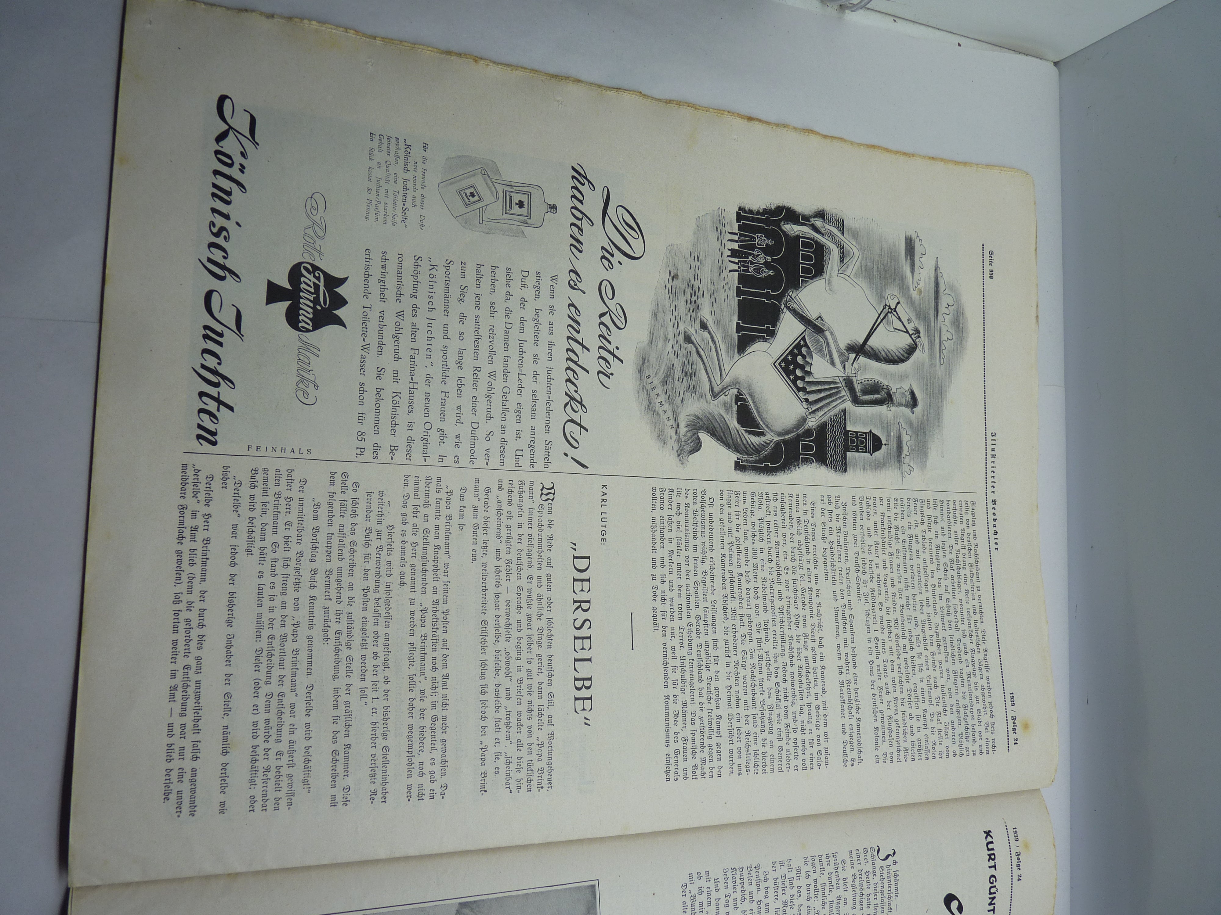 JB Juustrierter Beobachter NSDAP Magazine Original WW2 German - 15th June 1939 - The Militaria Shop