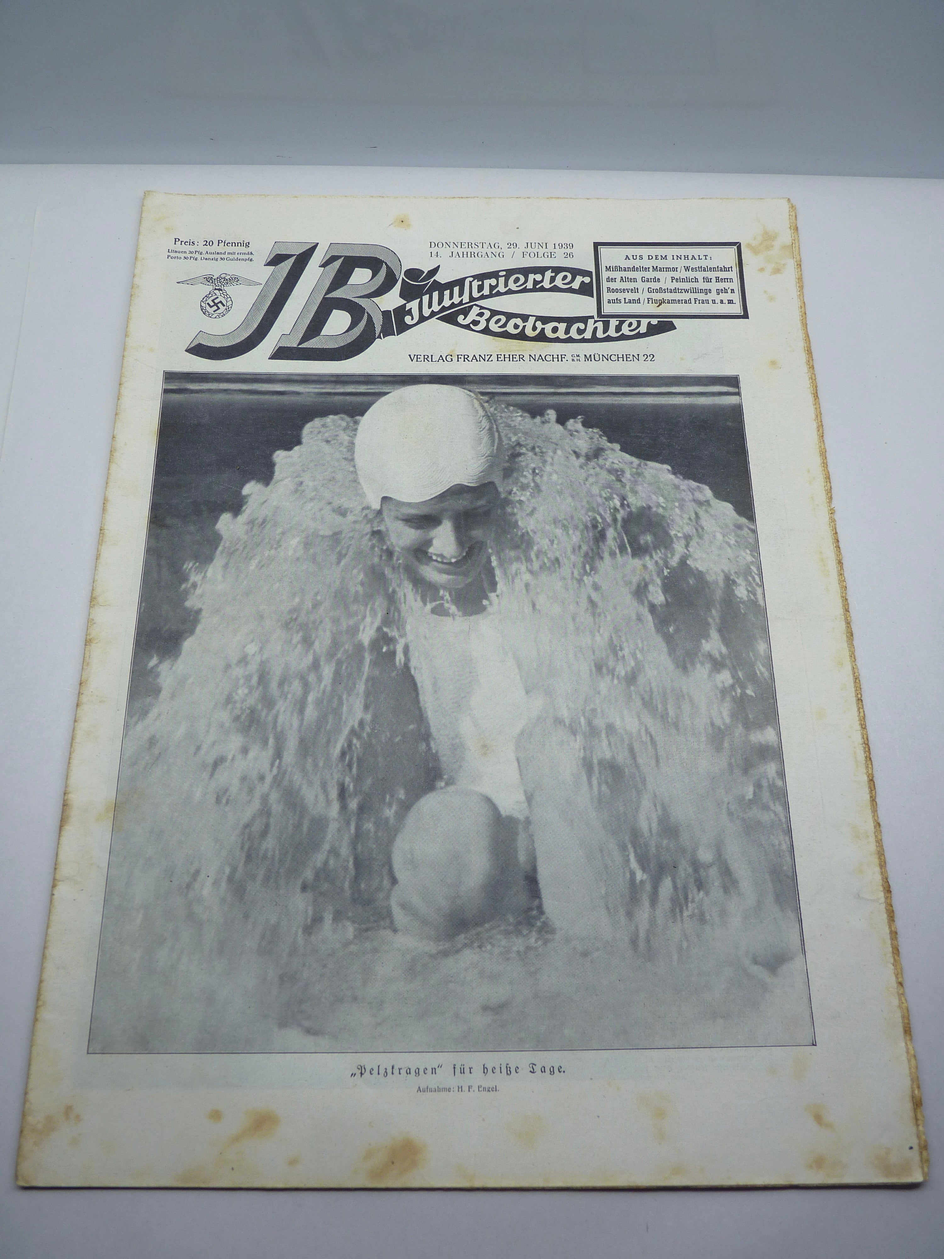JB Juustrierter Beobachter NSDAP Magazine Original WW2 German - 29th June 1939 - The Militaria Shop