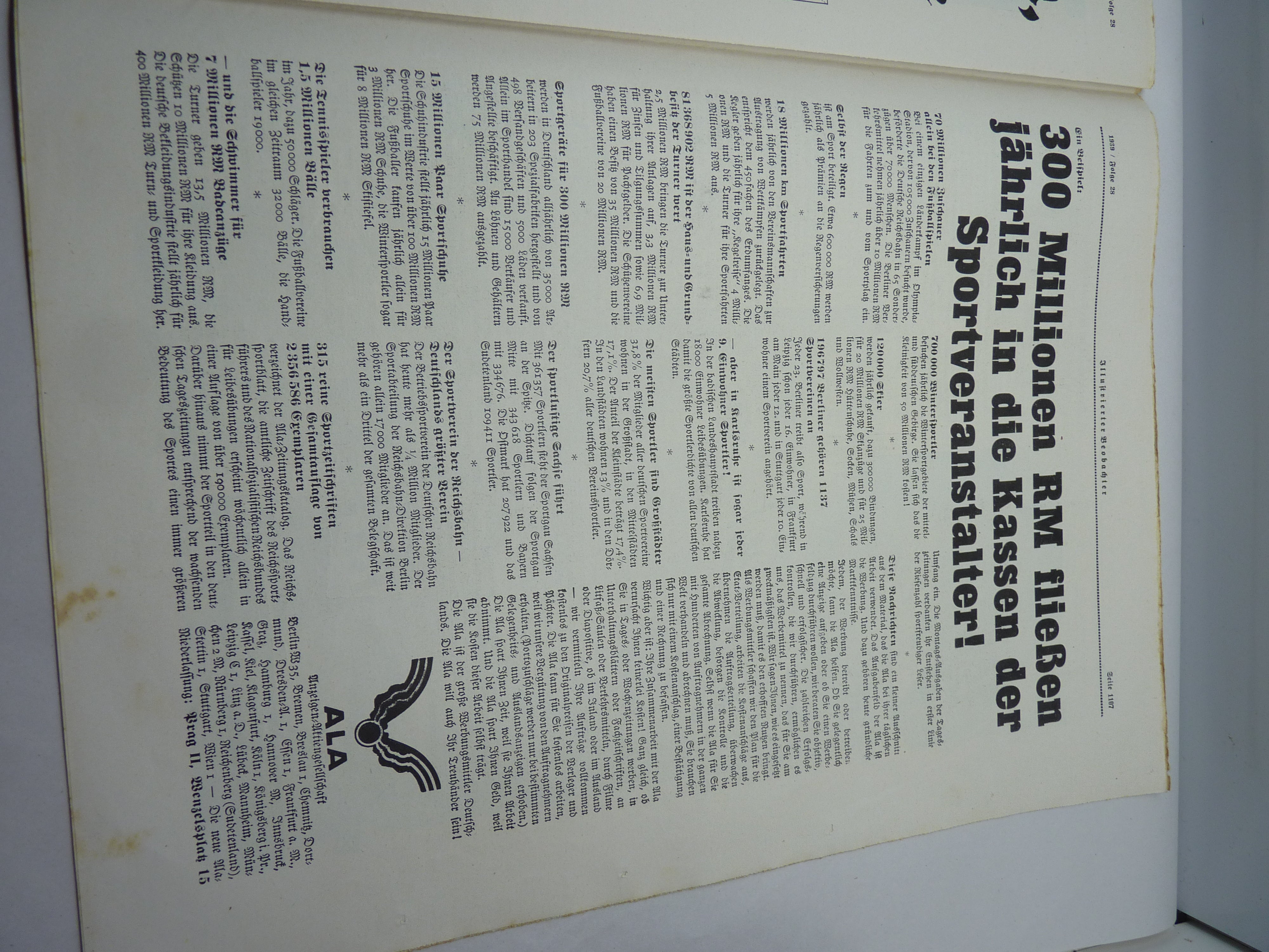 JB Juustrierter Beobachter NSDAP Magazine Original WW2 German - 13th July 1939 - The Militaria Shop