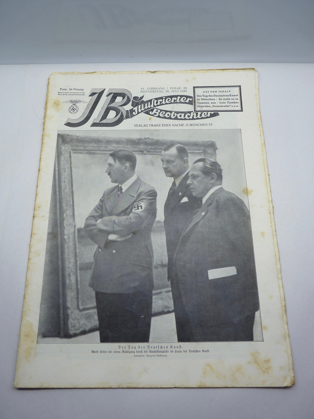 JB Juustrierter Beobachter NSDAP Magazine Original WW2 German - 20th July 1939