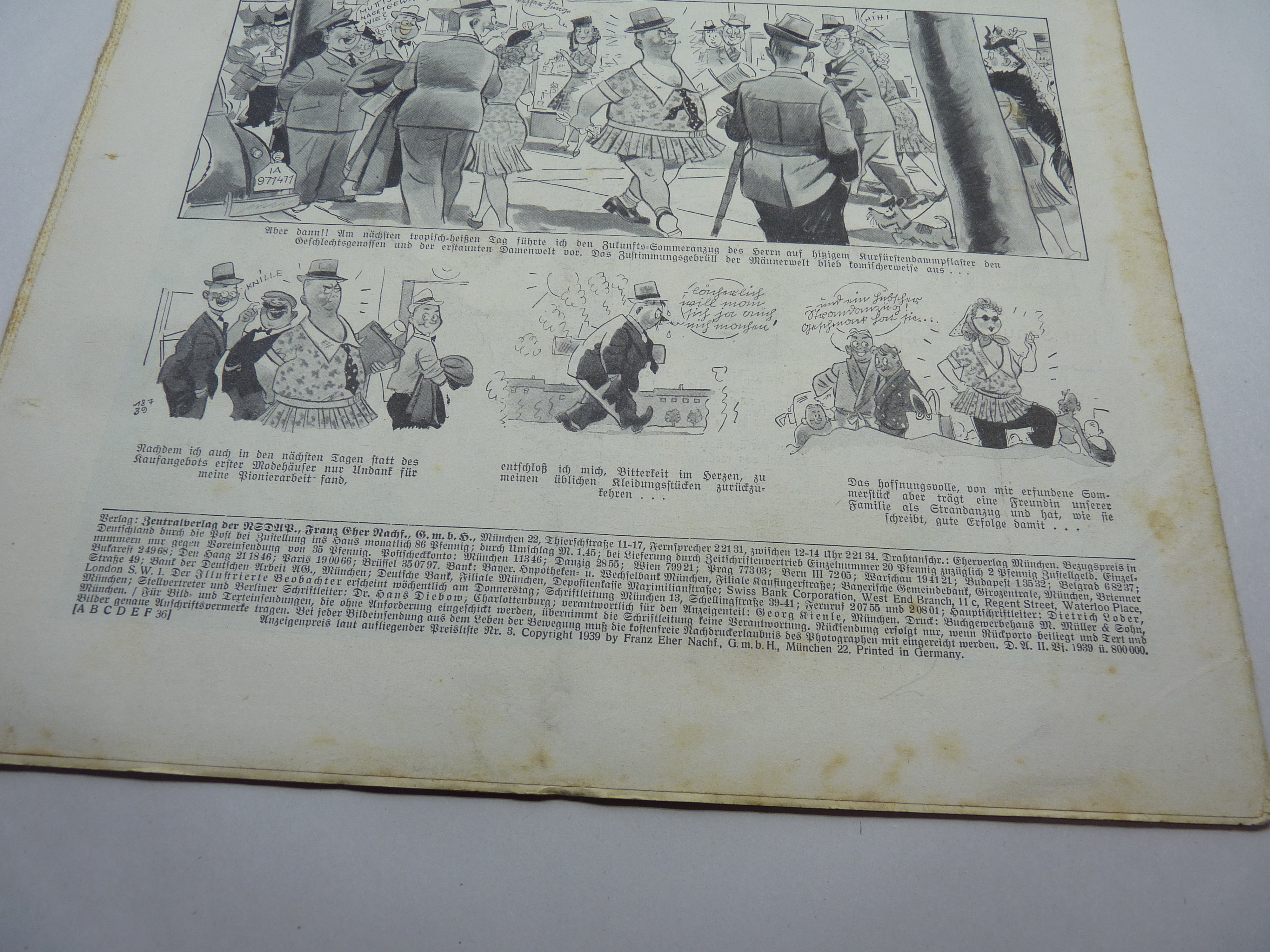 JB Juustrierter Beobachter NSDAP Magazine Original WW2 German - 27th July 1939 - The Militaria Shop