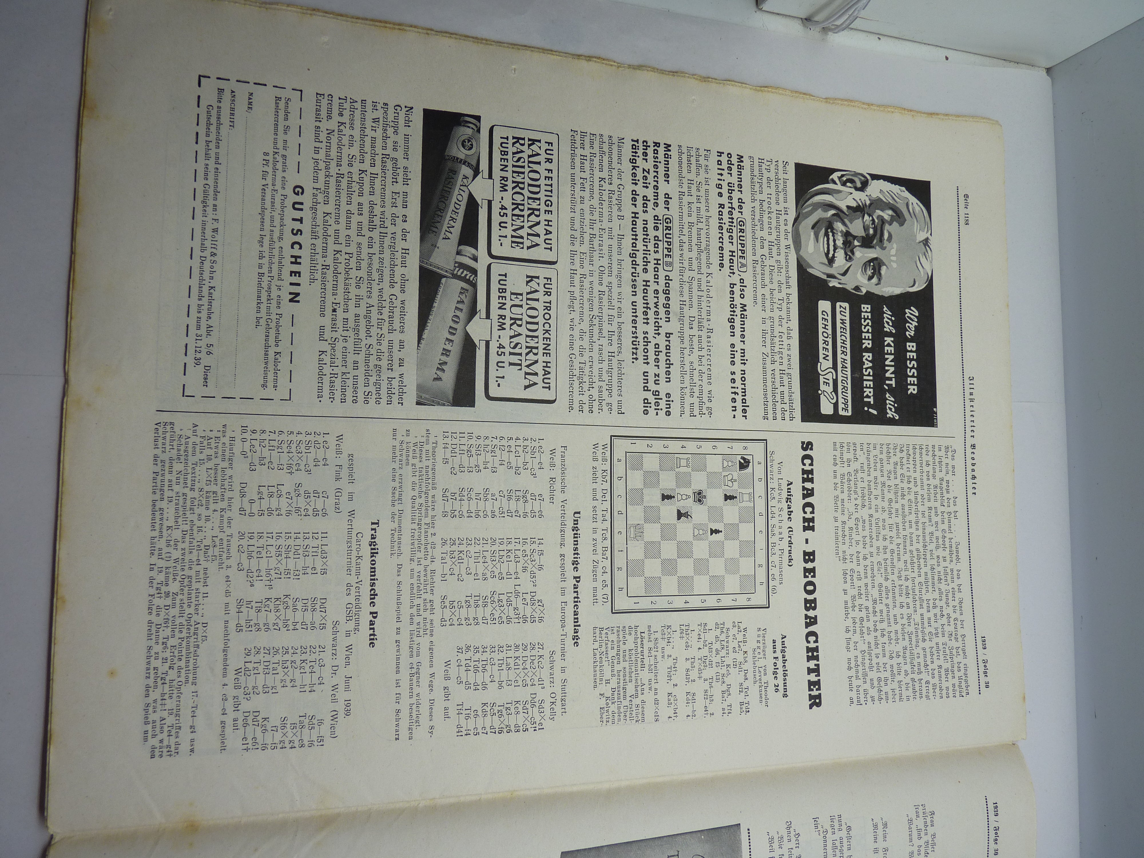 JB Juustrierter Beobachter NSDAP Magazine Original WW2 German - 27th July 1939 - The Militaria Shop