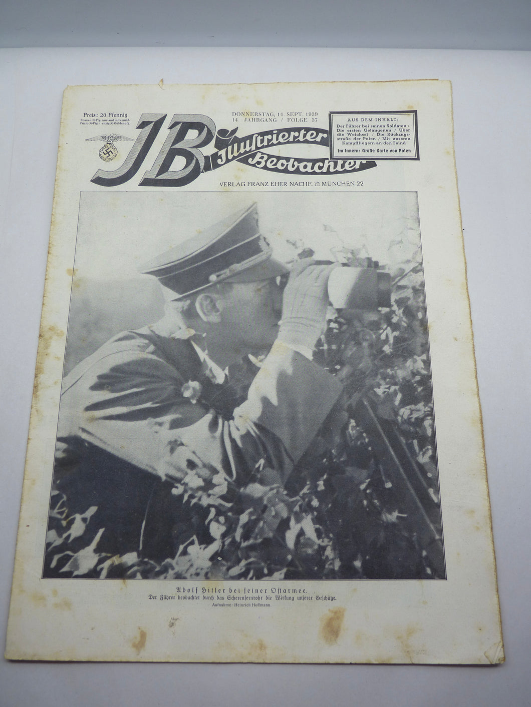 JB Juustrierter Beobachter NSDAP Magazine Original WW2 German - 14th September 1939