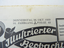 Load image into Gallery viewer, JB Juustrierter Beobachter NSDAP Magazine Original WW2 German - 26th October 1939
