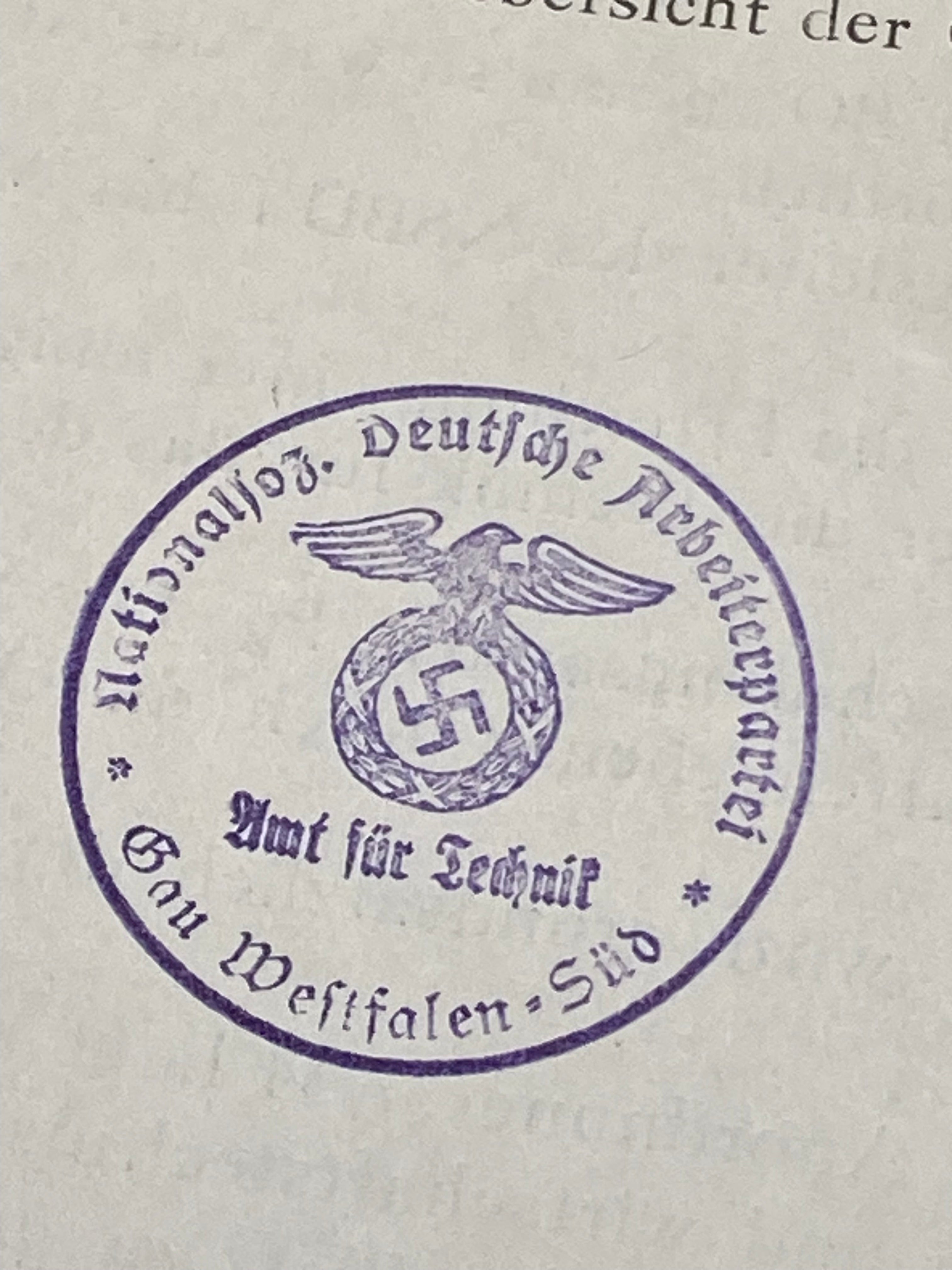 An Interesting NSADP Letter with Impressive Stamp - The Militaria Shop
