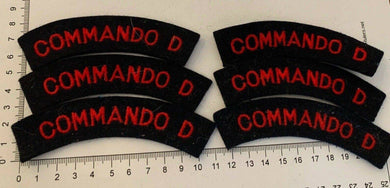 British Army Commando D Cloth Shoulder Title - Pair - The Militaria Shop