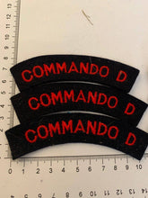 Load image into Gallery viewer, British Army Commando D Cloth Shoulder Title - Pair
