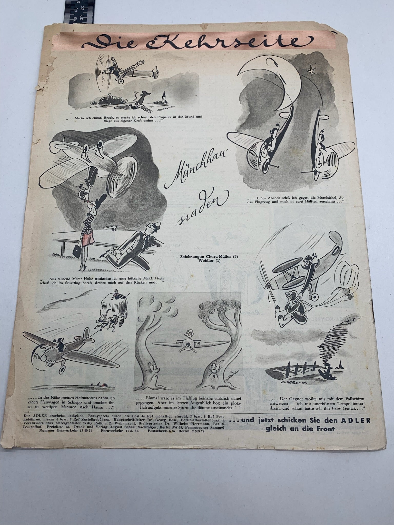 Der Adler Luftwaffe Magazine Original WW2 German - 31st August 1943 - The Militaria Shop