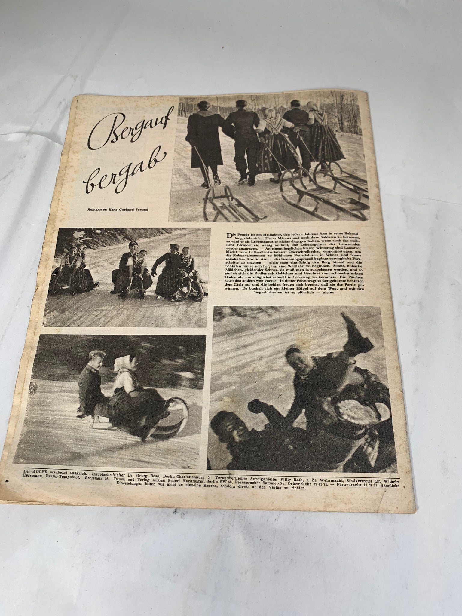 Der Adler Magazine Original WW2 German - 8th February 1944 - The Militaria Shop
