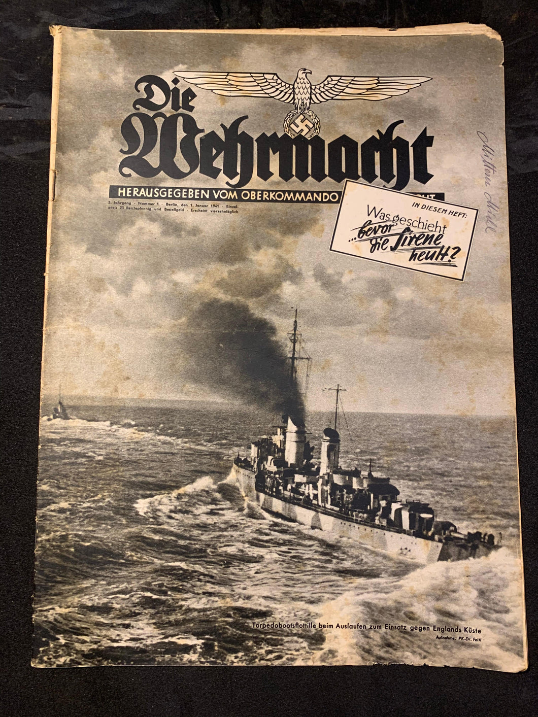 Die Wehrmacht Magazine Original WW2 German - 1st January 1941 - #35 - The Militaria Shop