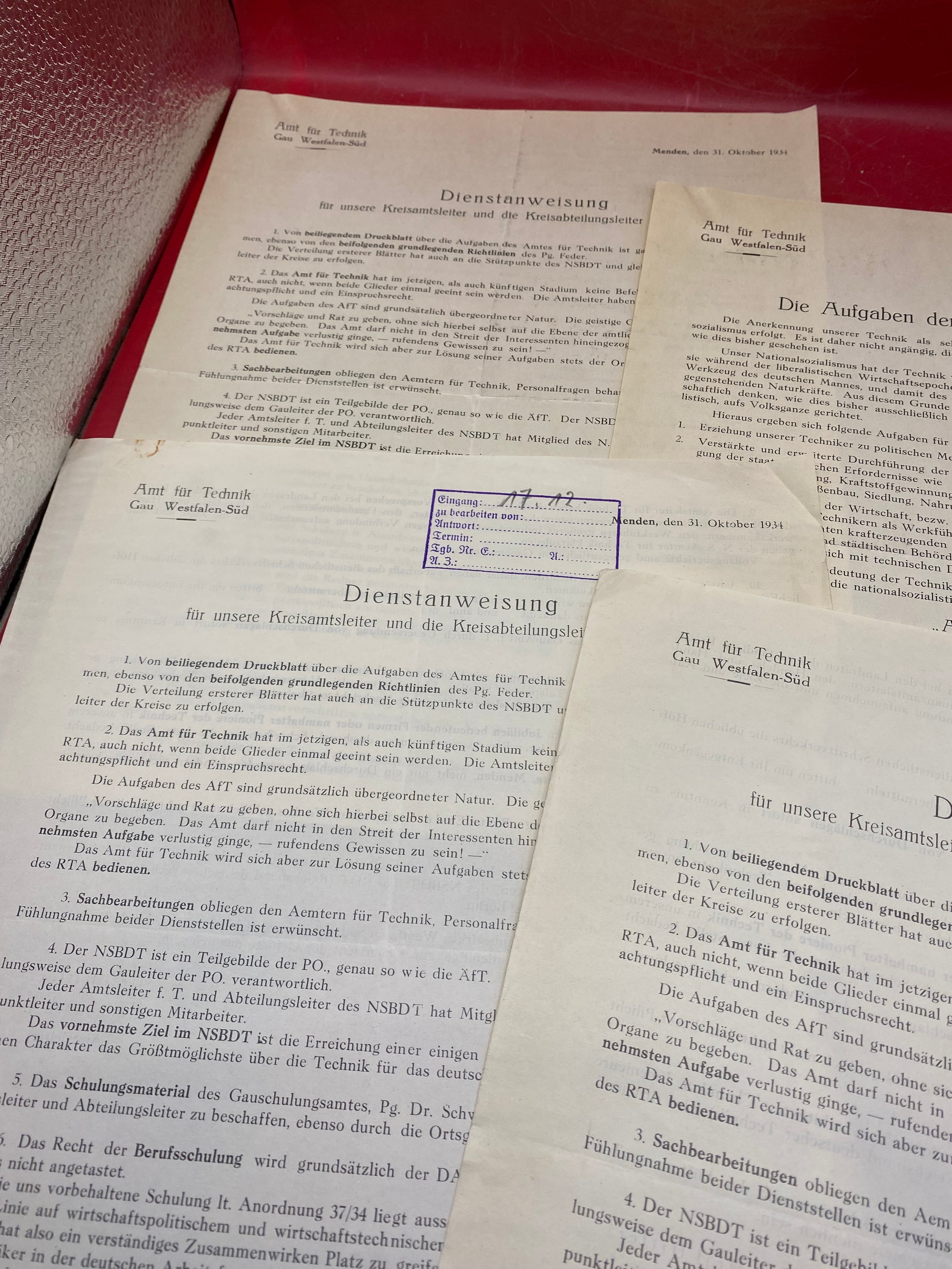 Group of WW2 German Technical School Letters - With Good Stamp. - The Militaria Shop