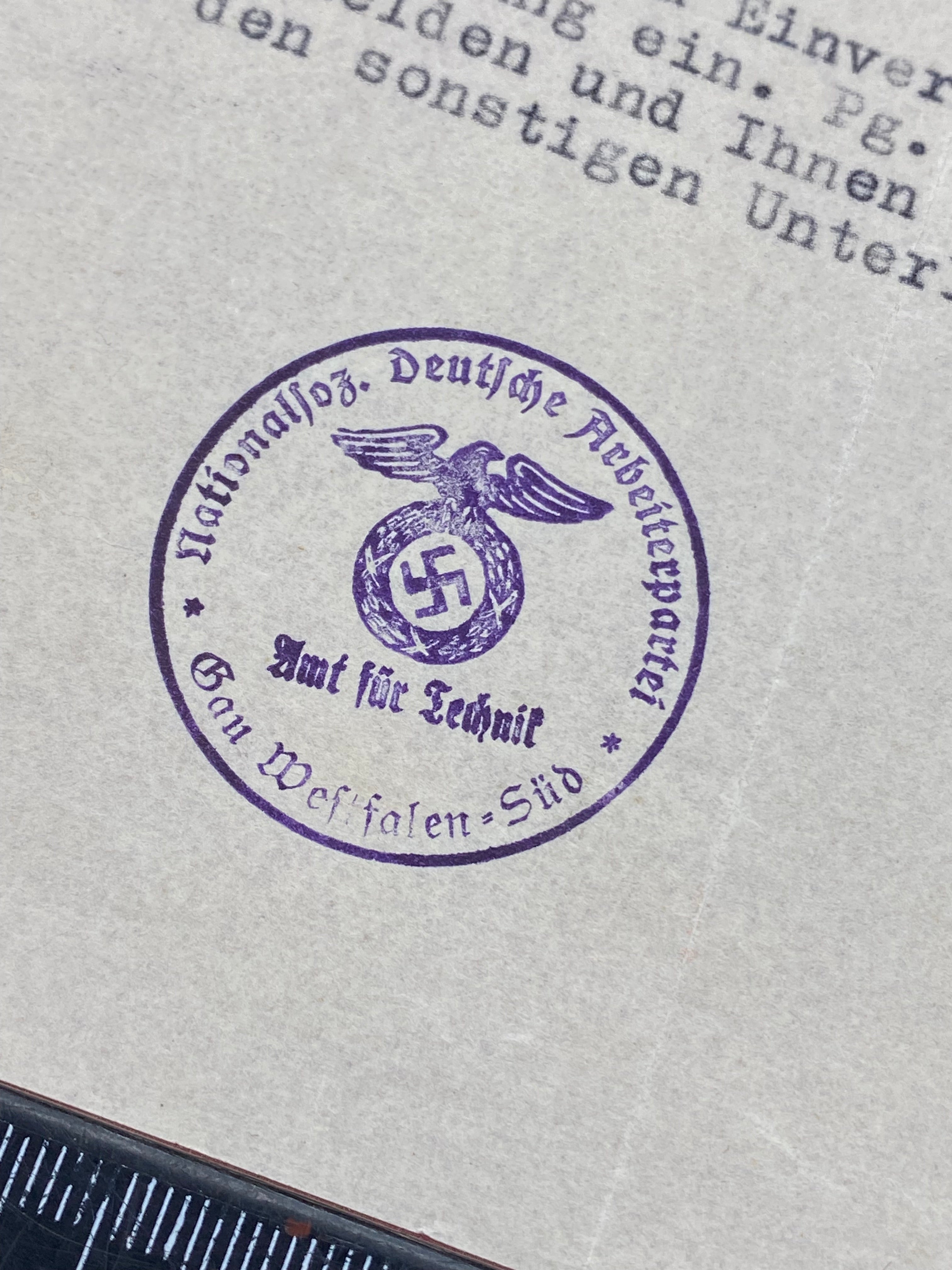 Interesting WW2 German Letter - 1934 Dated With Stamp. - The Militaria Shop