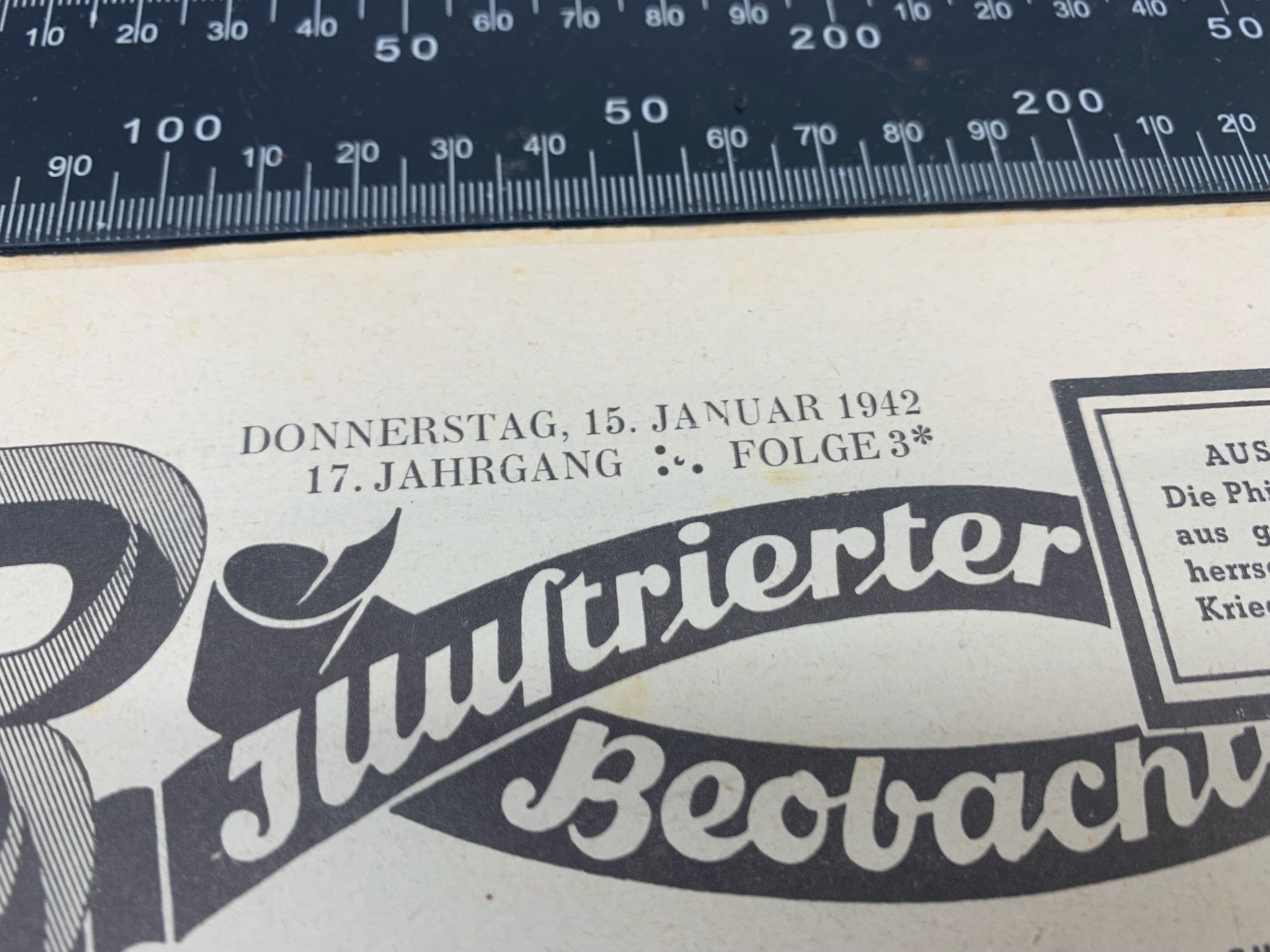 JB Juustrierter Beobachter NSDAP Magazine Original WW2 German - 15th January 1942 - The Militaria Shop