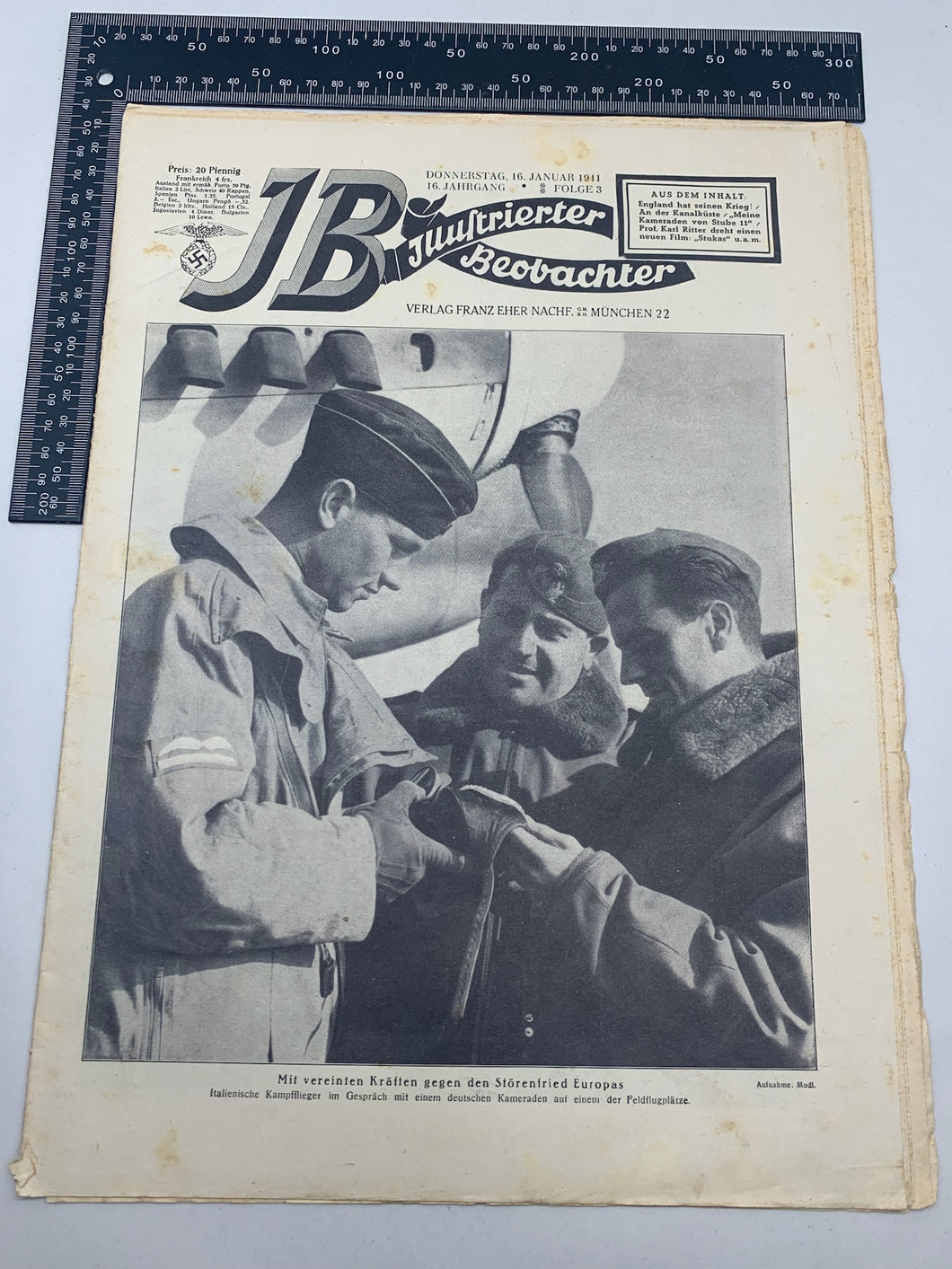 JB Juustrierter Beobachter NSDAP Magazine Original WW2 German - 16th January 1941 - The Militaria Shop