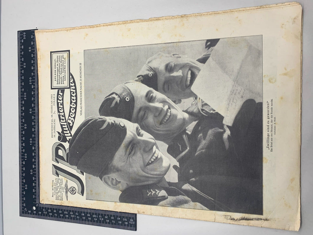 JB Juustrierter Beobachter NSDAP Magazine Original WW2 German - 20th February 1941 - The Militaria Shop