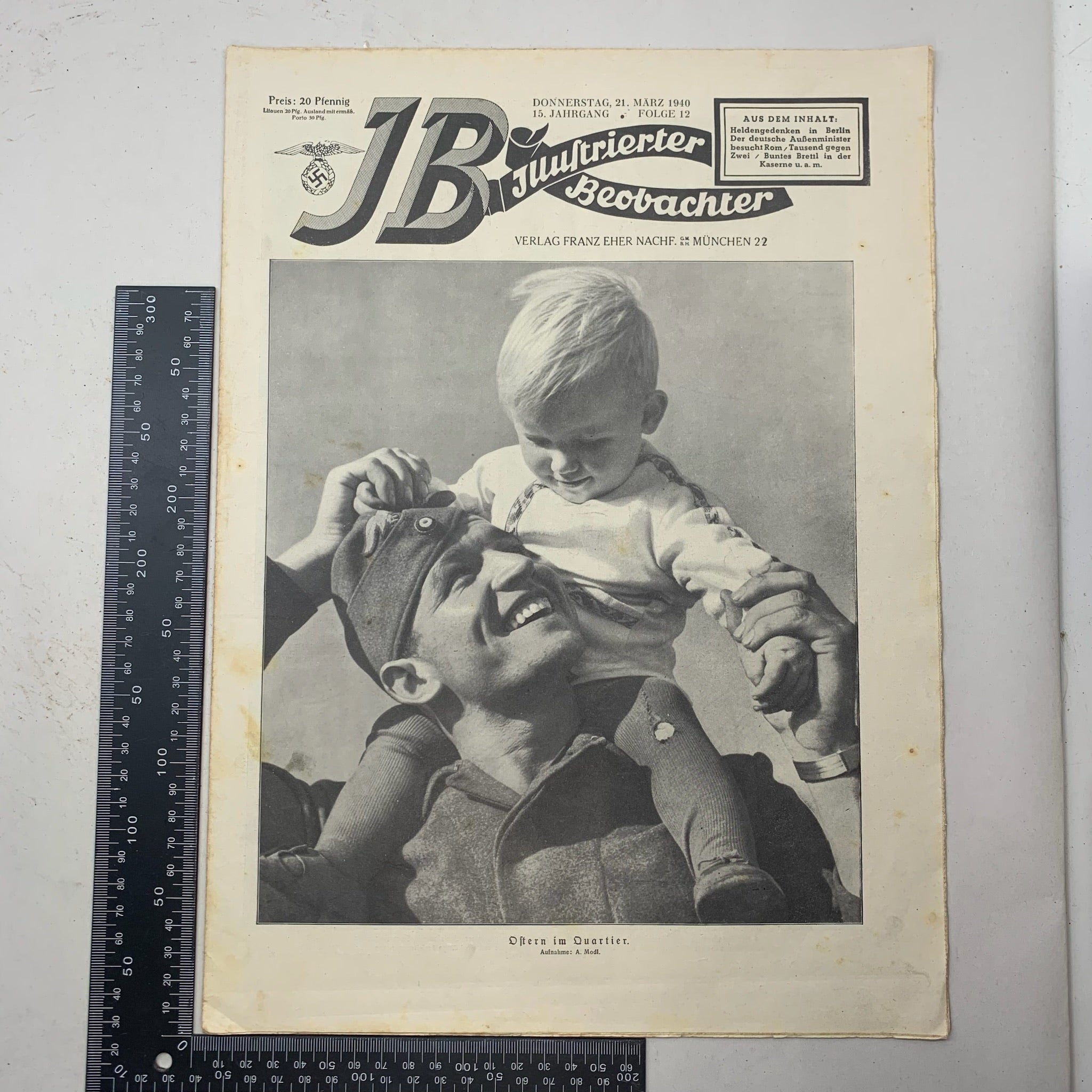 JB Juustrierter Beobachter NSDAP Magazine Original WW2 German - 21st March 1940 - The Militaria Shop