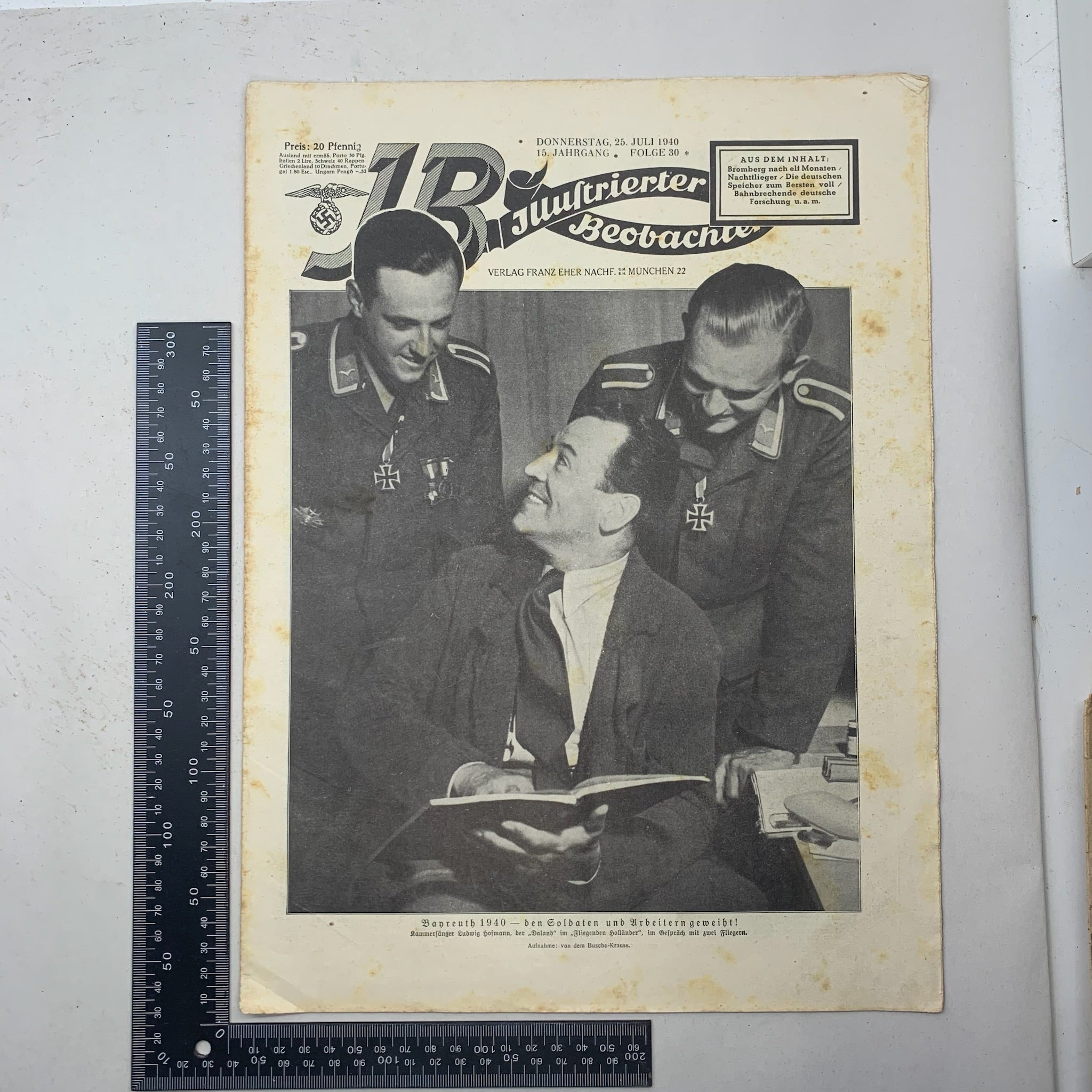 JB Juustrierter Beobachter NSDAP Magazine Original WW2 German - 25th July 1940 - The Militaria Shop