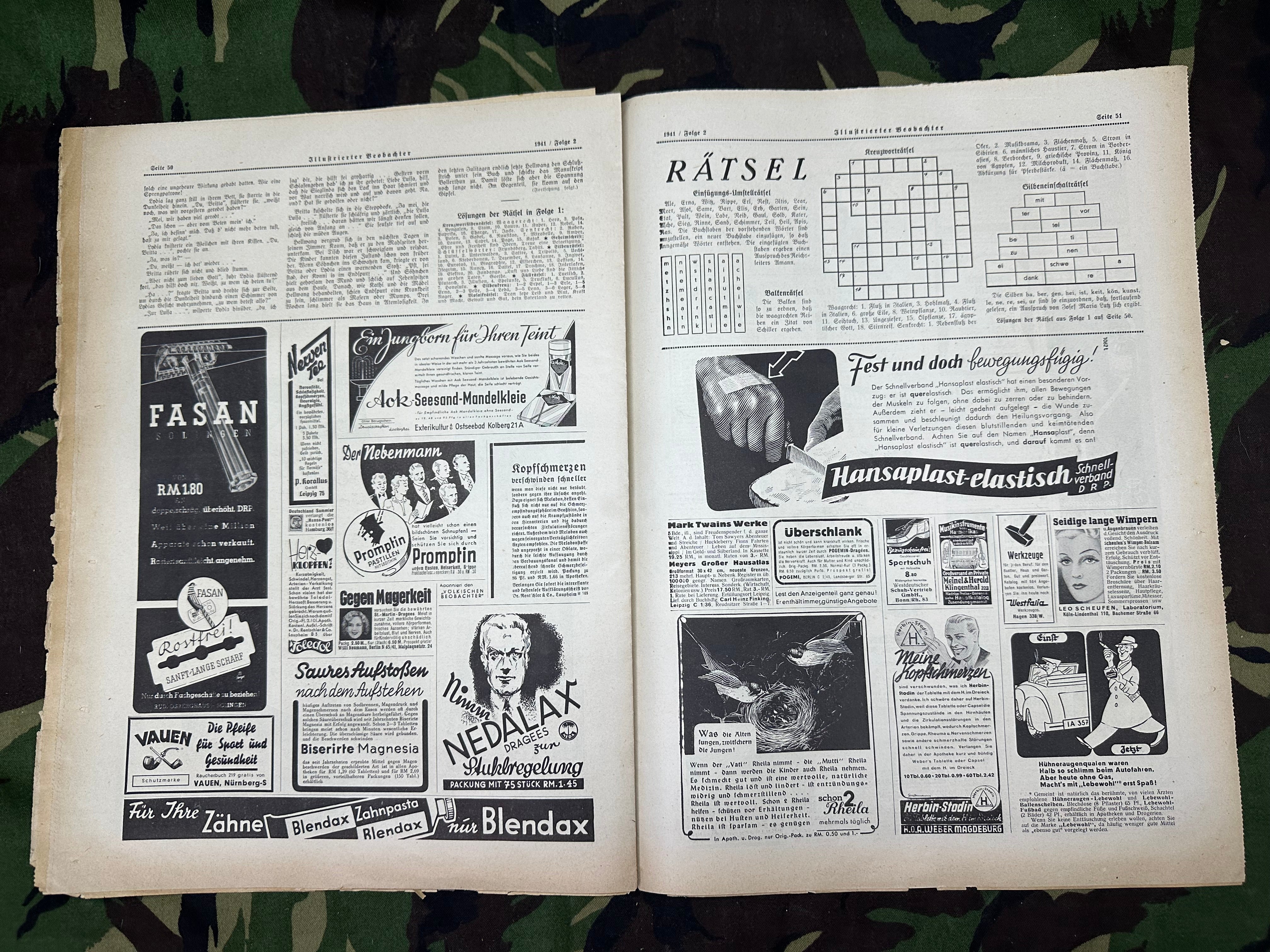JB Juustrierter Beobachter NSDAP Magazine Original WW2 German - 9th January 1941 - The Militaria Shop