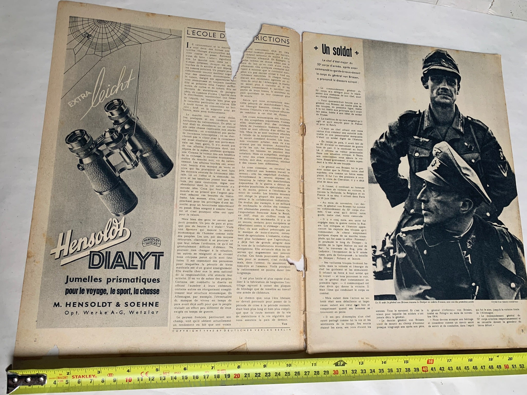Original French Language WW2 German Signal Magazine - January 1942 - The Militaria Shop