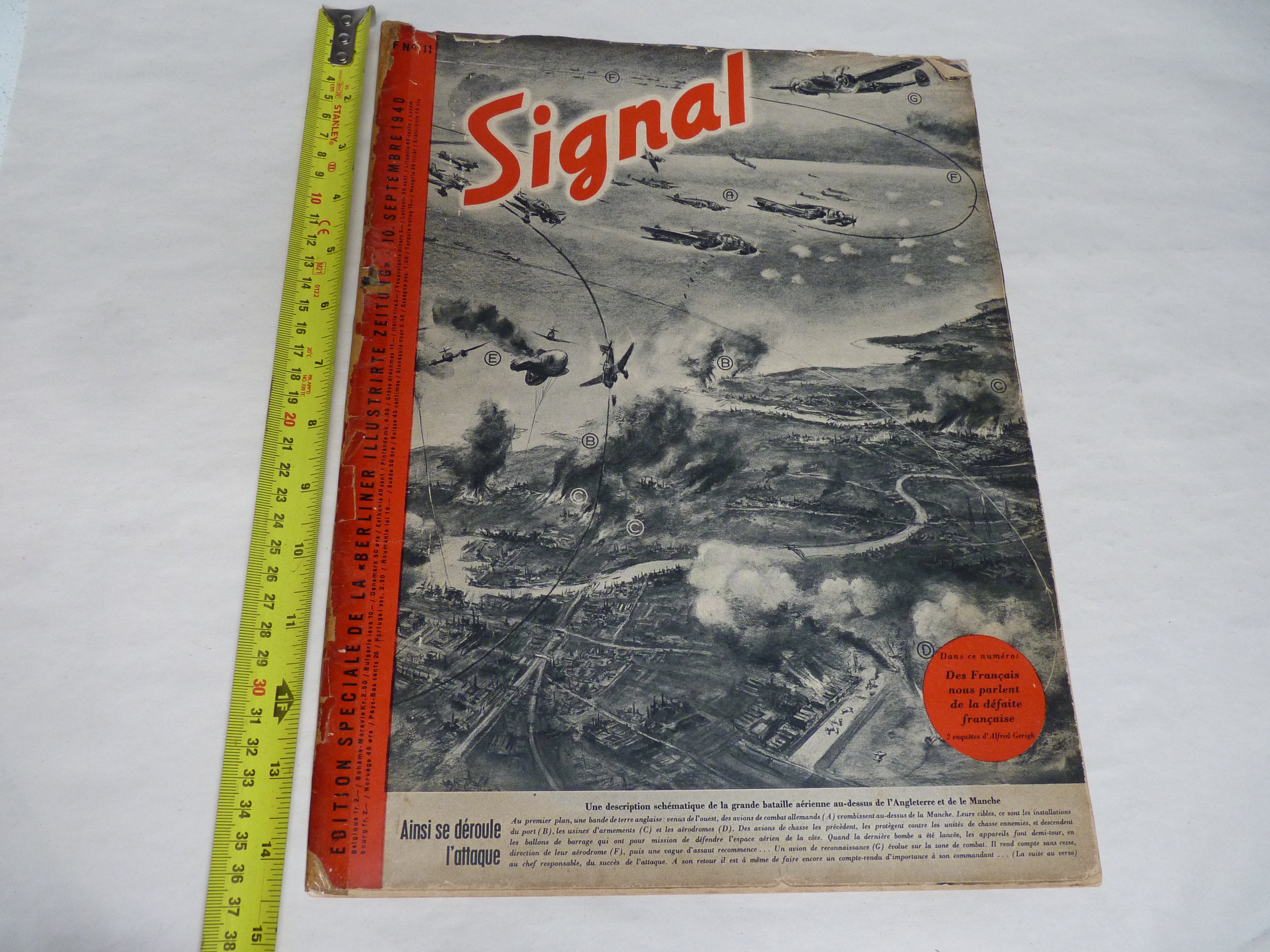 Original French Language WW2 German Signal Magazine - September 1940 - The Militaria Shop