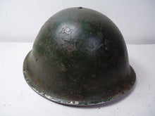 Load image into Gallery viewer, Original WW2 British Army Mk3 Turtle Army Fire Department Helmet &amp; Liner - The Militaria Shop
